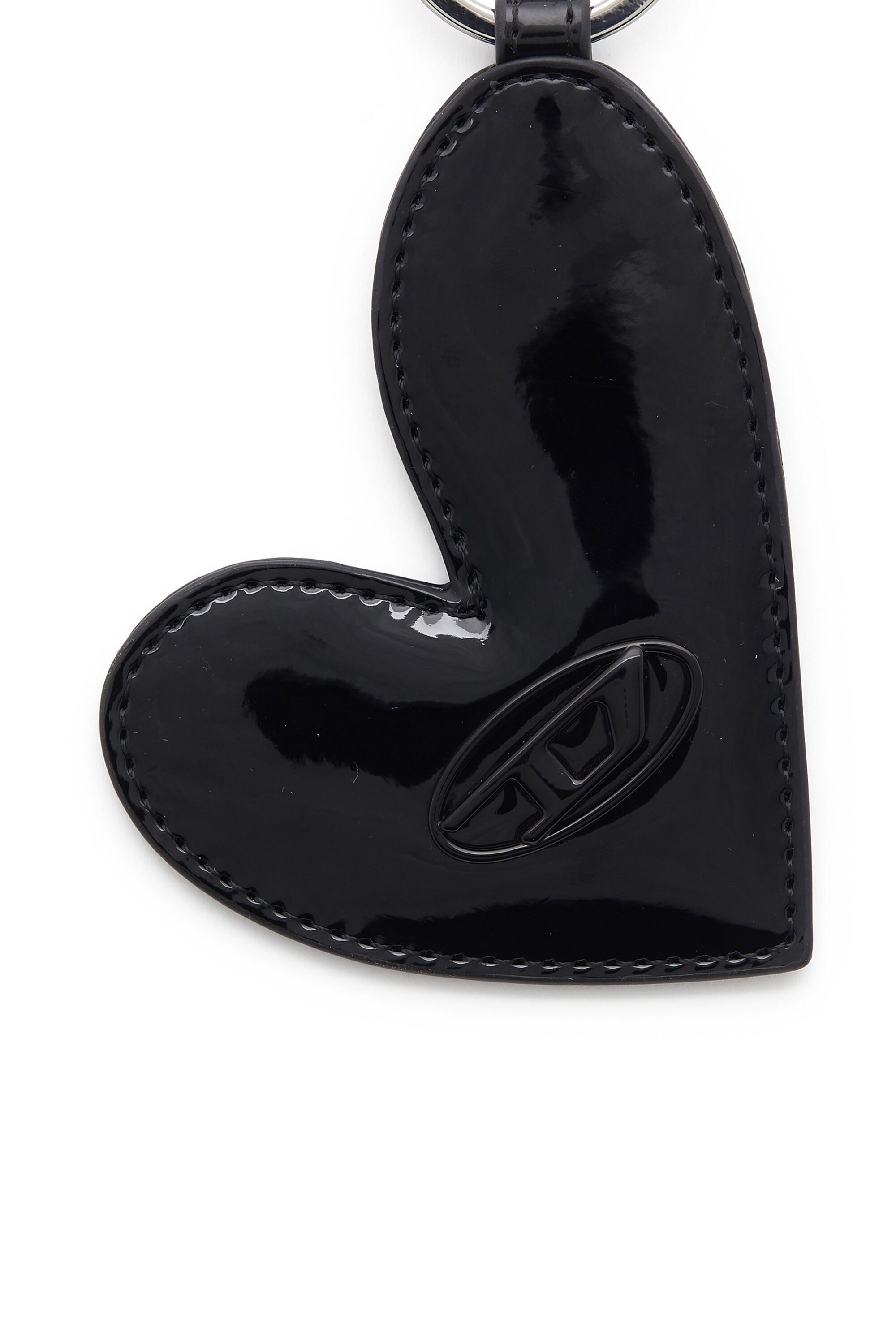 Women's Hear-shape charm with glossy finish | Black | Diesel