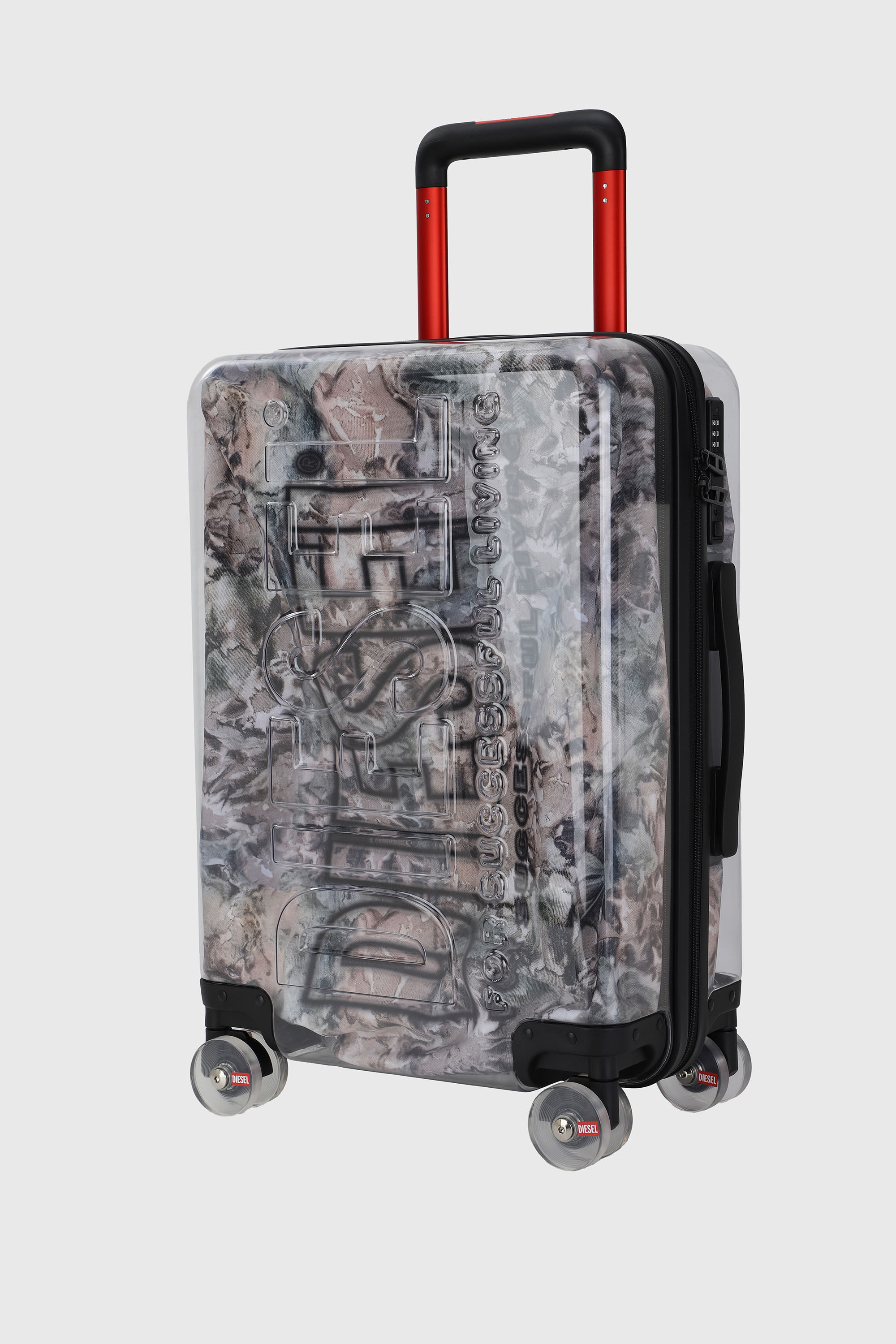 LU0036 HARD LUGGAGE - DSL009, Grey/Pink