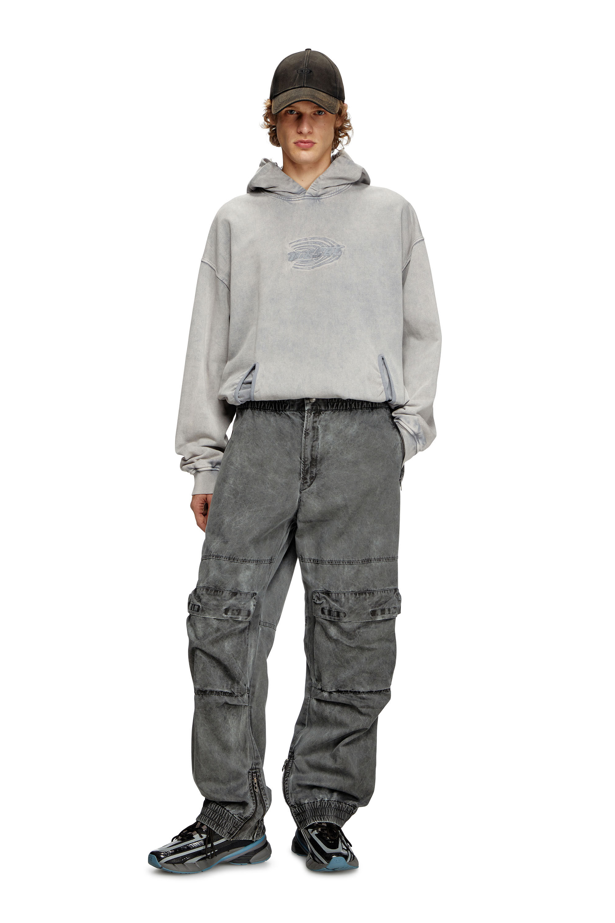 Men's Cargo pants in cotton twill | Grey | Diesel