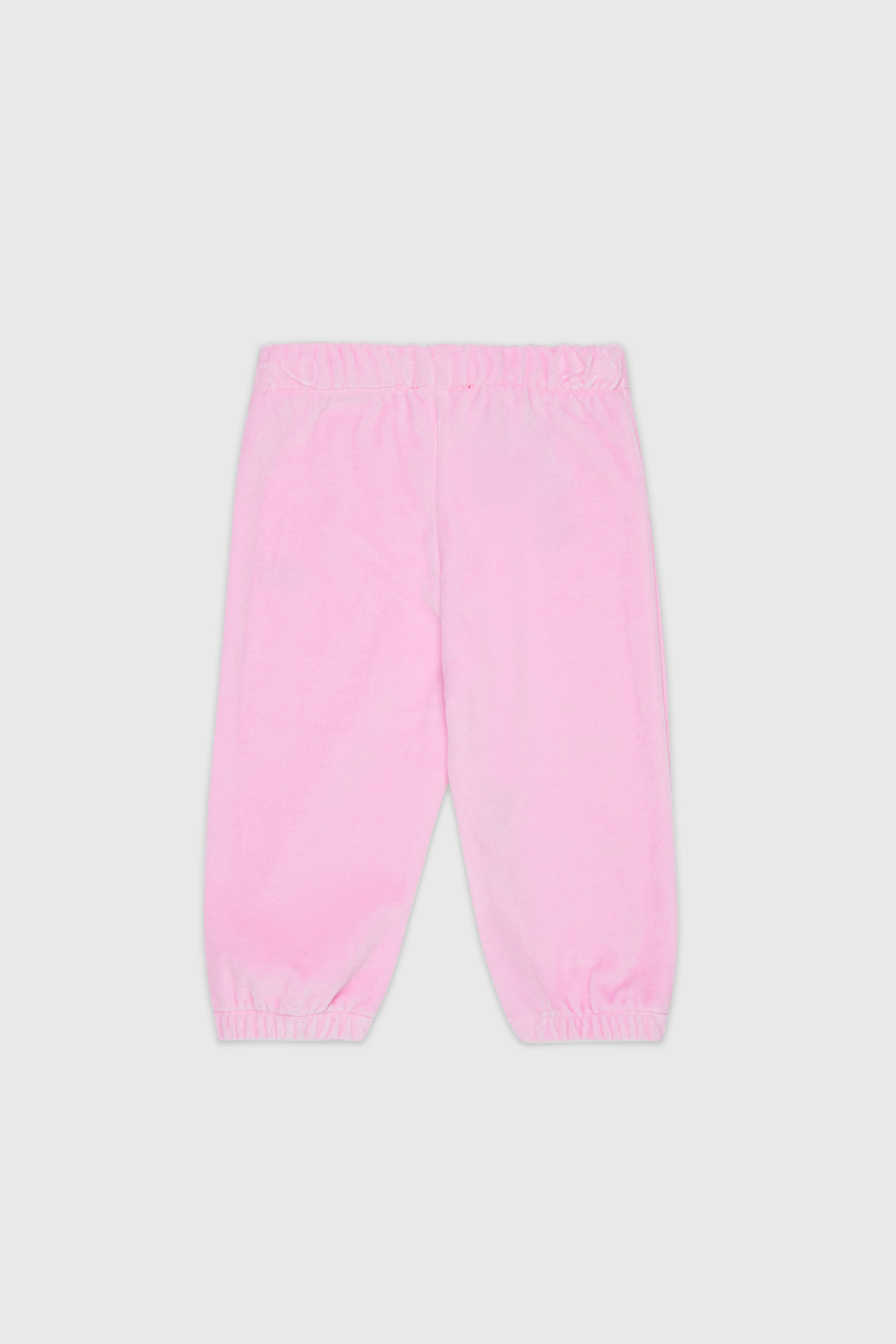Diesel - PHENIB, Man's Velvet sweatpants with Oval D embroidery in Pink - 2