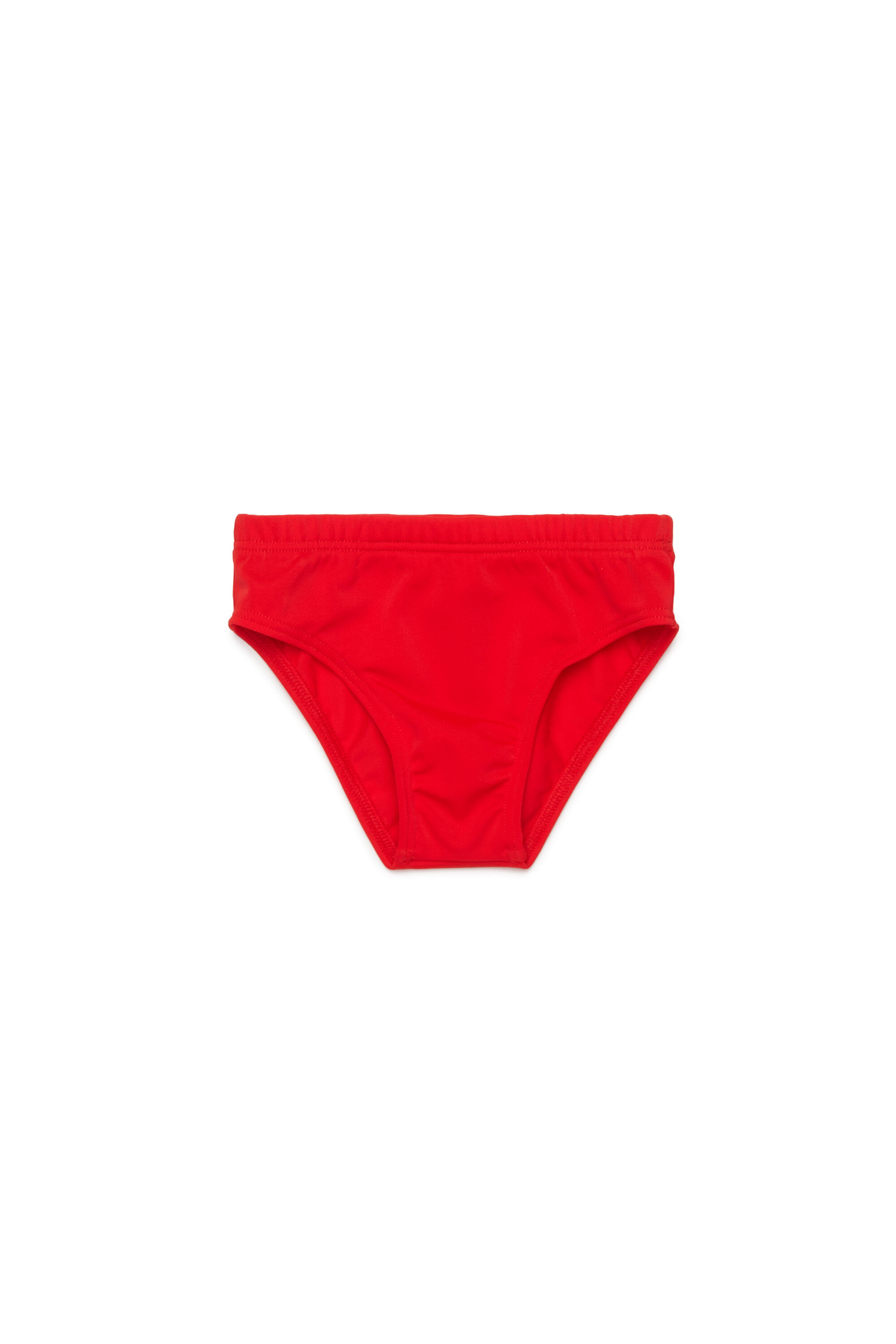 Diesel - MILIB, Man's Swim briefs with Diesel print in Red - 1