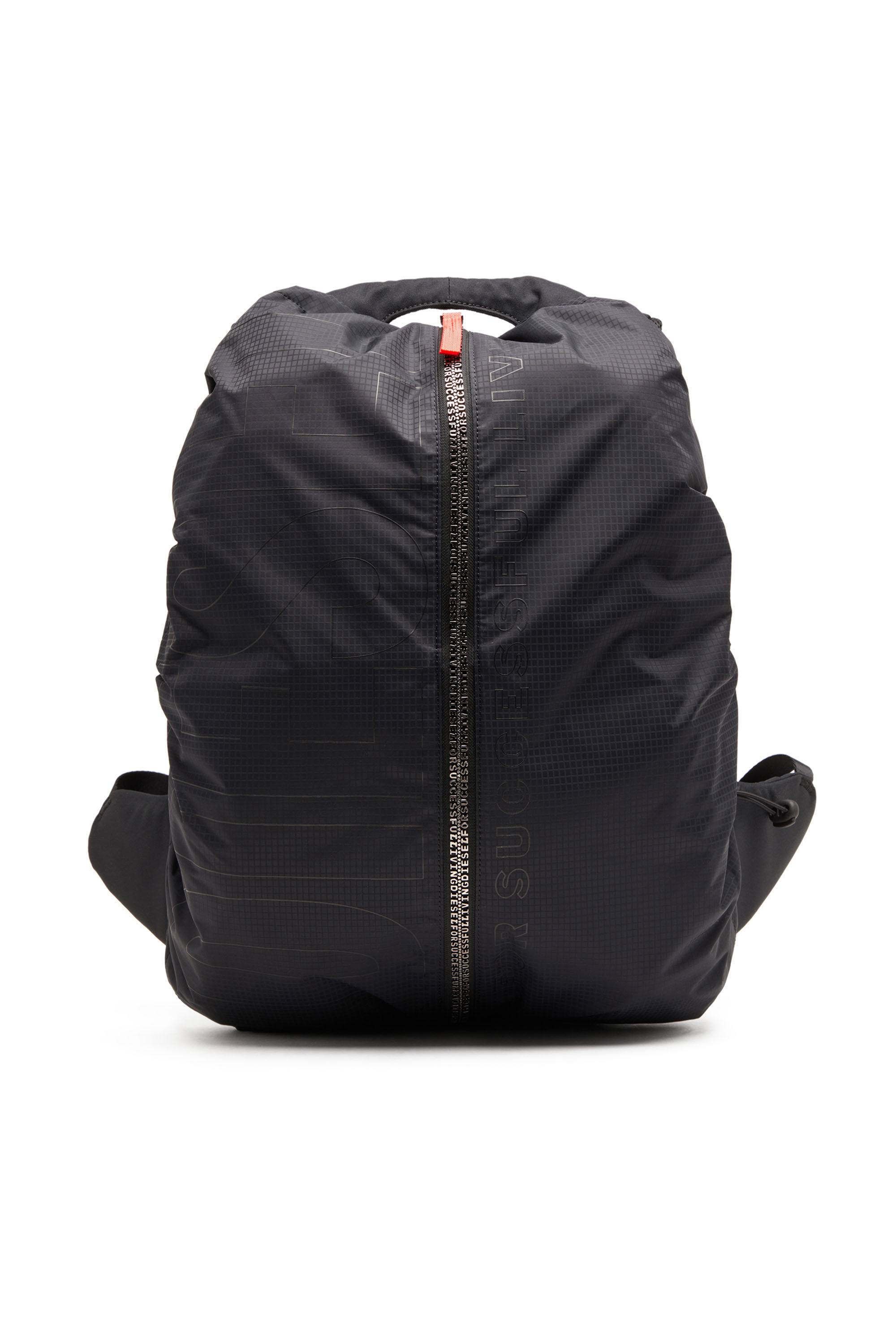 Men's Zip-D-Backpack in check-jacquard shell | Black | Diesel