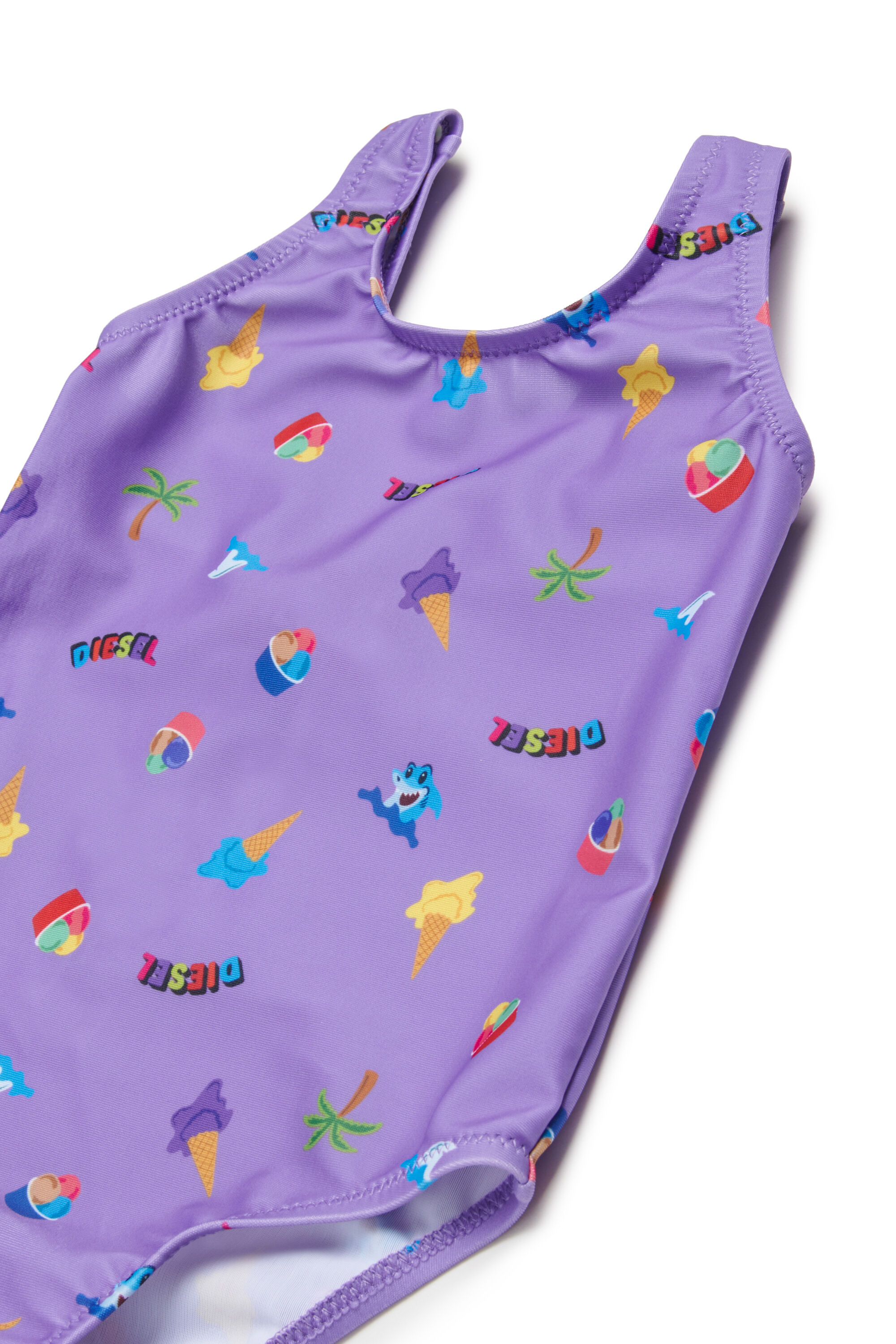 Diesel - MIPLIB, Woman's Swimsuit with all-over ice-cream print in Violet - 3
