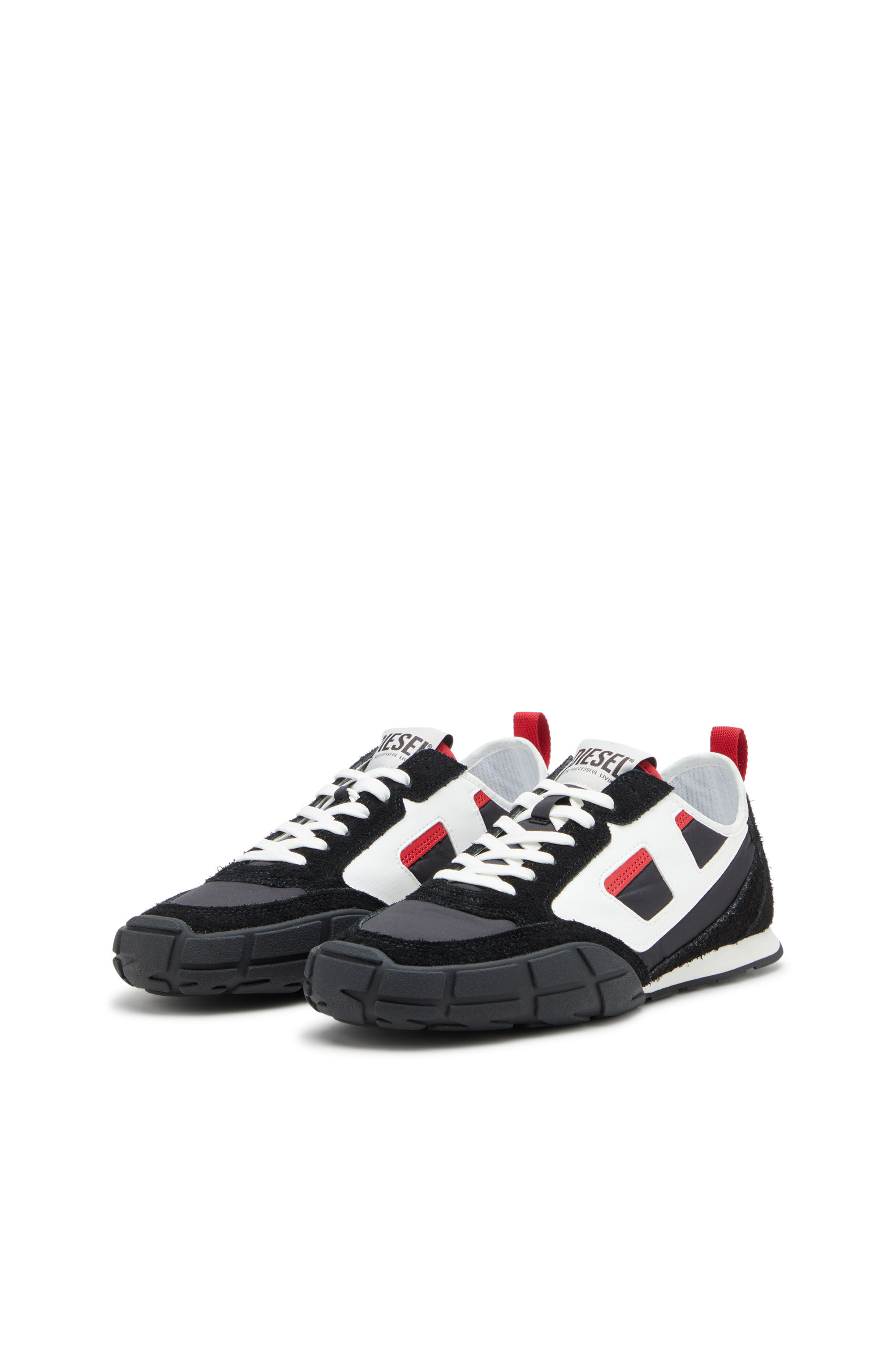 Diesel - S-PAGODHA LOW, Man's S-Pagodha-Sneakers in leather, suede and ripstop in null - 8