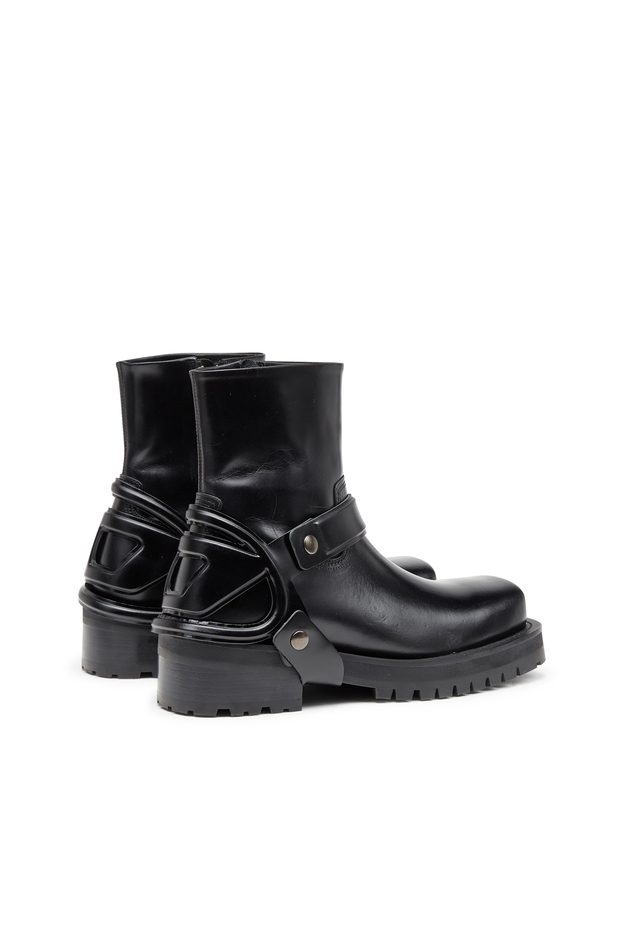 D-TEXAN CH, Black Diesel - D-TEXAN CH, Man's D-Texan-Harness boots in polished leather in Black - 3