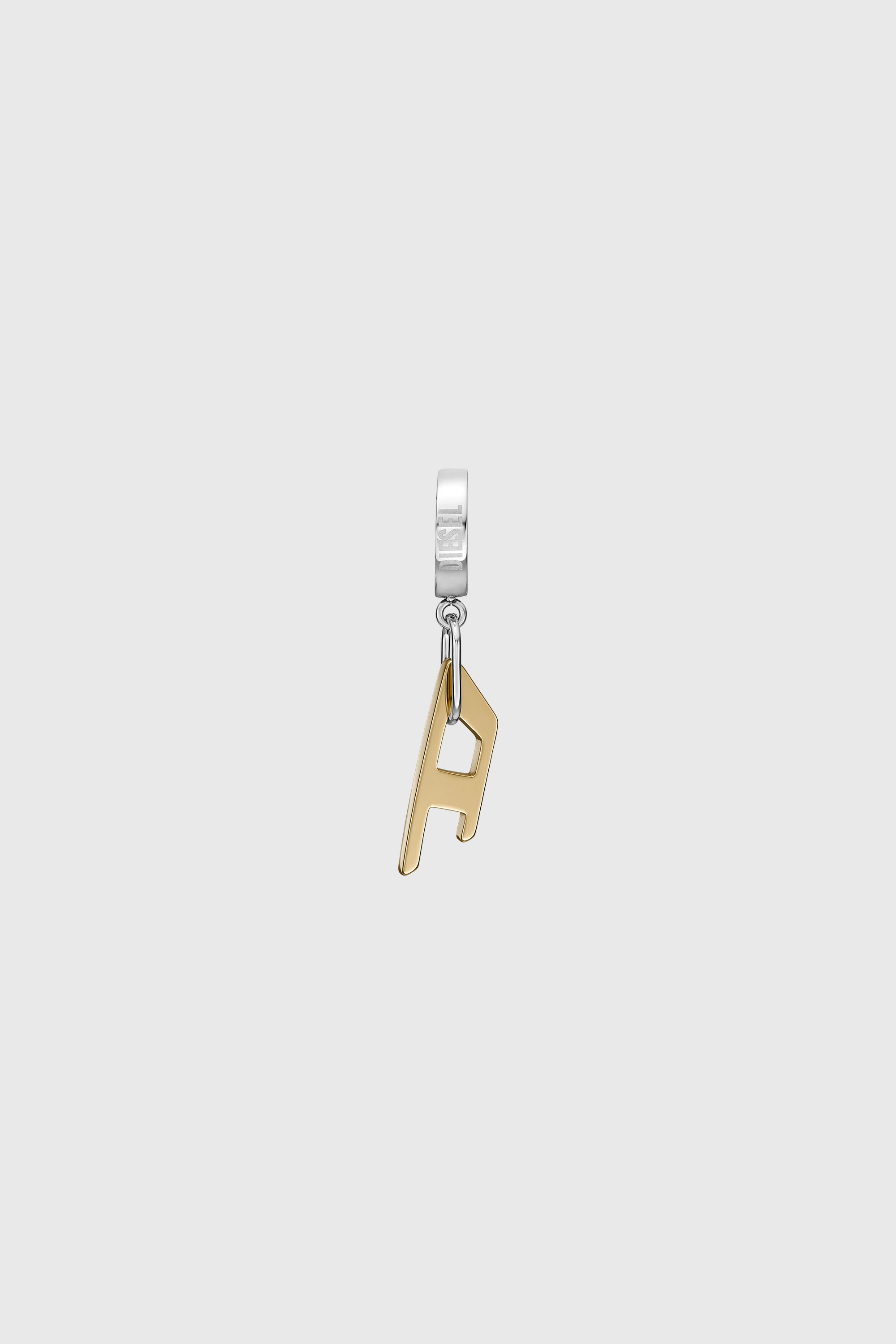 Diesel - DX1419, Unisex's Two-Tone Stainless Steel single hoop earring in Gold - 2