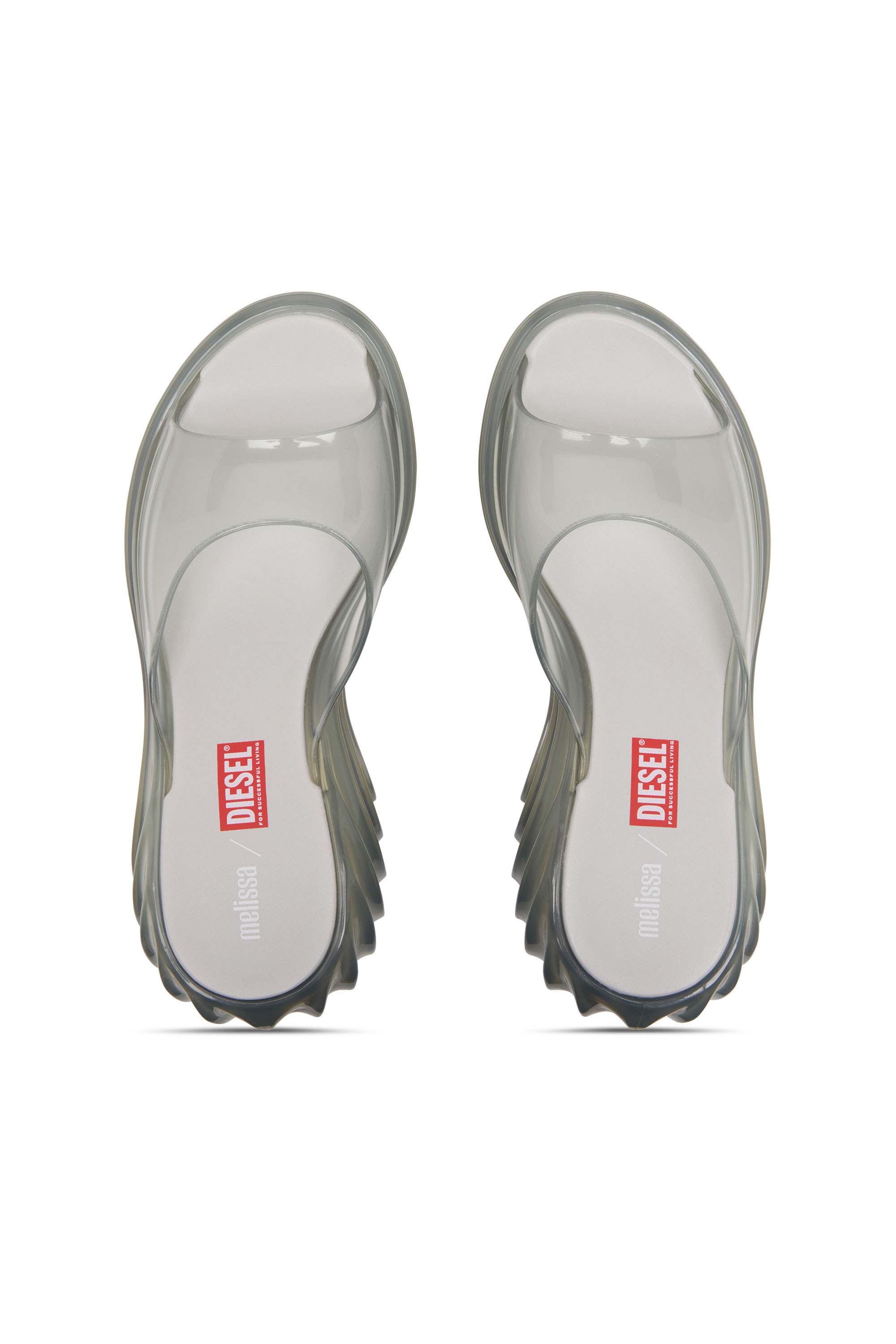 MELISSA QUANTUM PLATFORM, Light Grey Diesel - MELISSA QUANTUM PLATFORM, Woman's Platform mule in Melflex® in Light Grey - 4