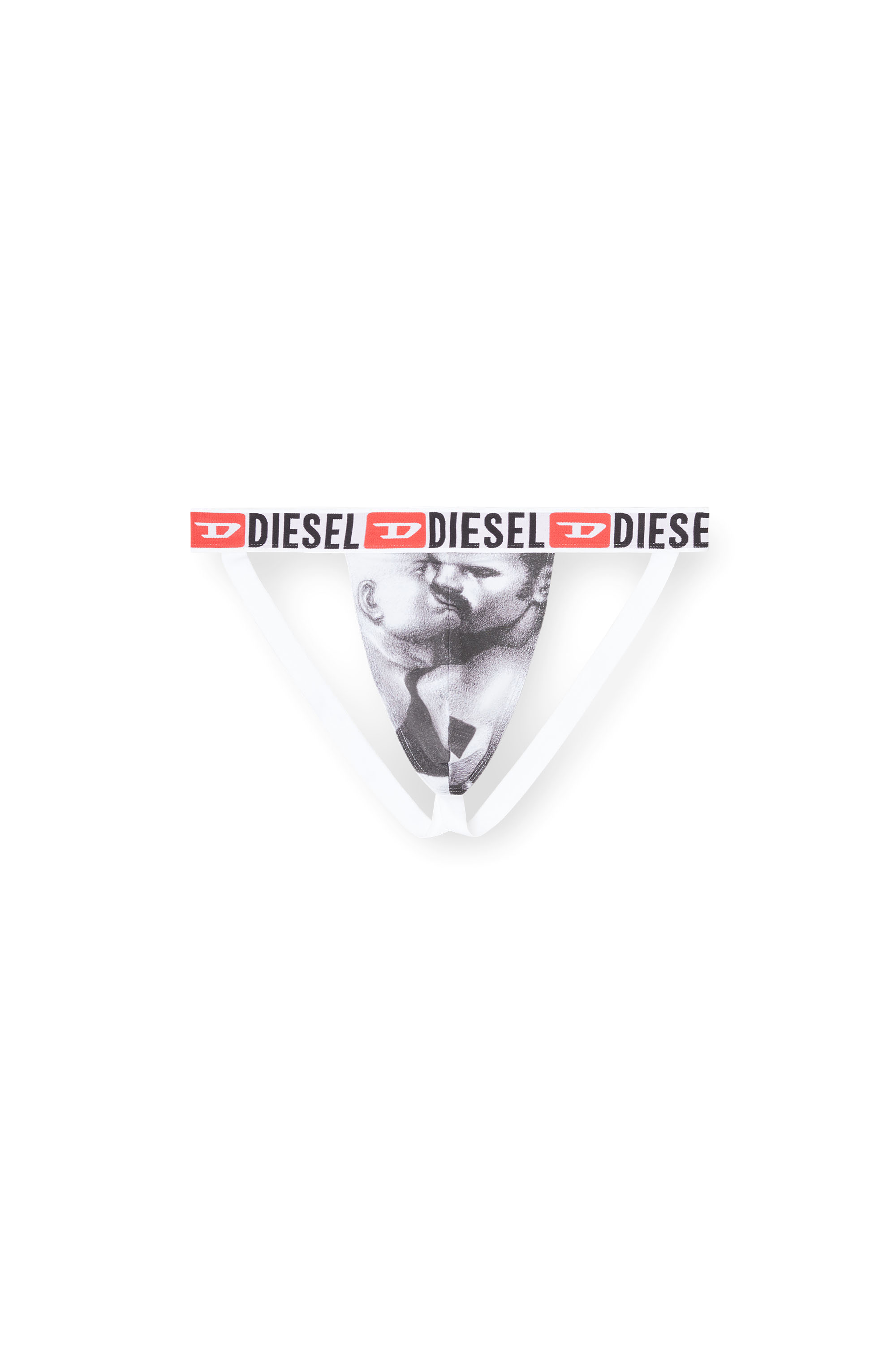 Diesel - PR-UMBR-JOCKY, Man's Jock strap with graphic print in White - 3