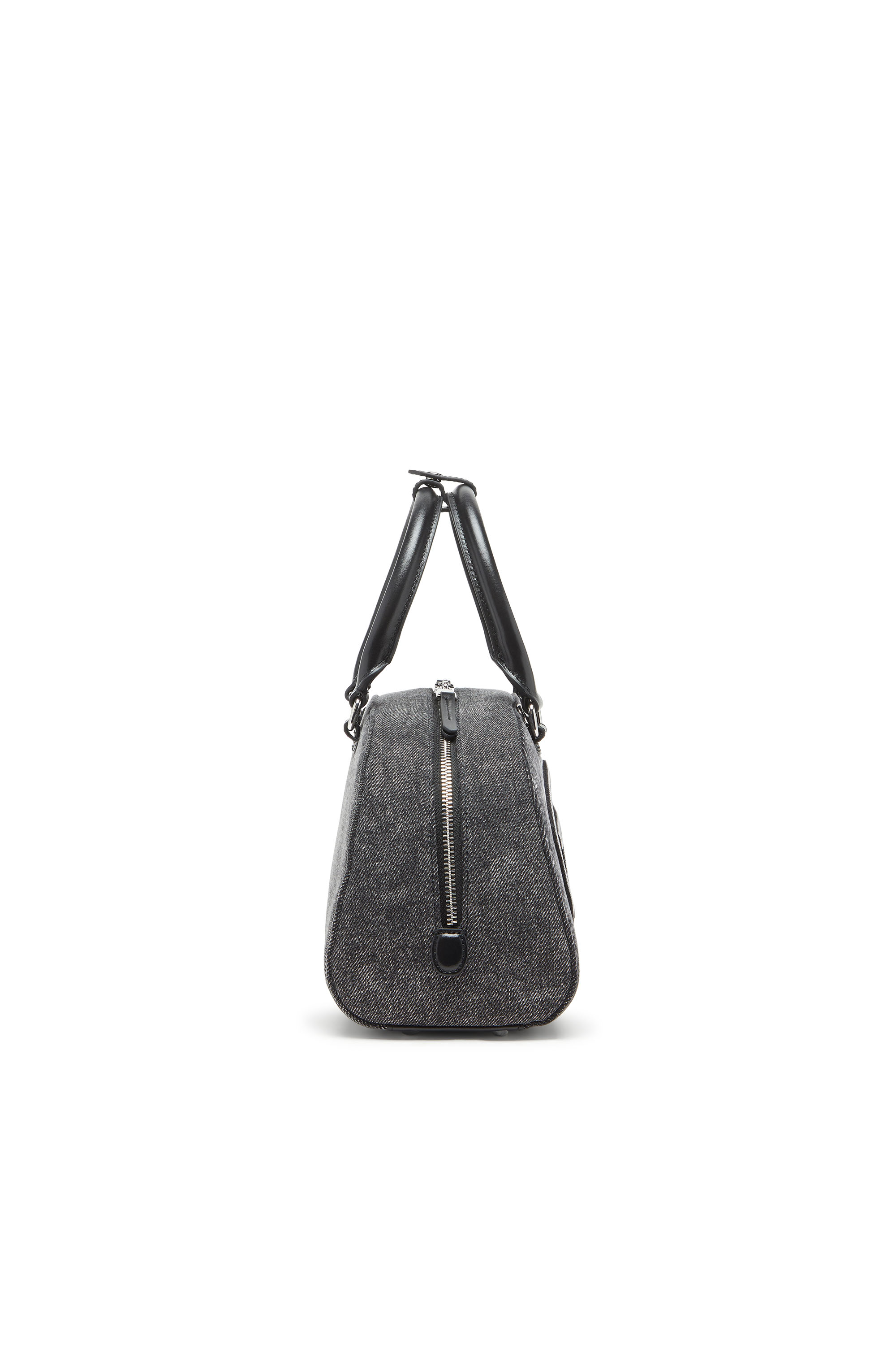 Diesel - 1DR DOME TOP HANDLE, Woman's 1DR Dome-Bowling bag in washed denim in Grey - 4