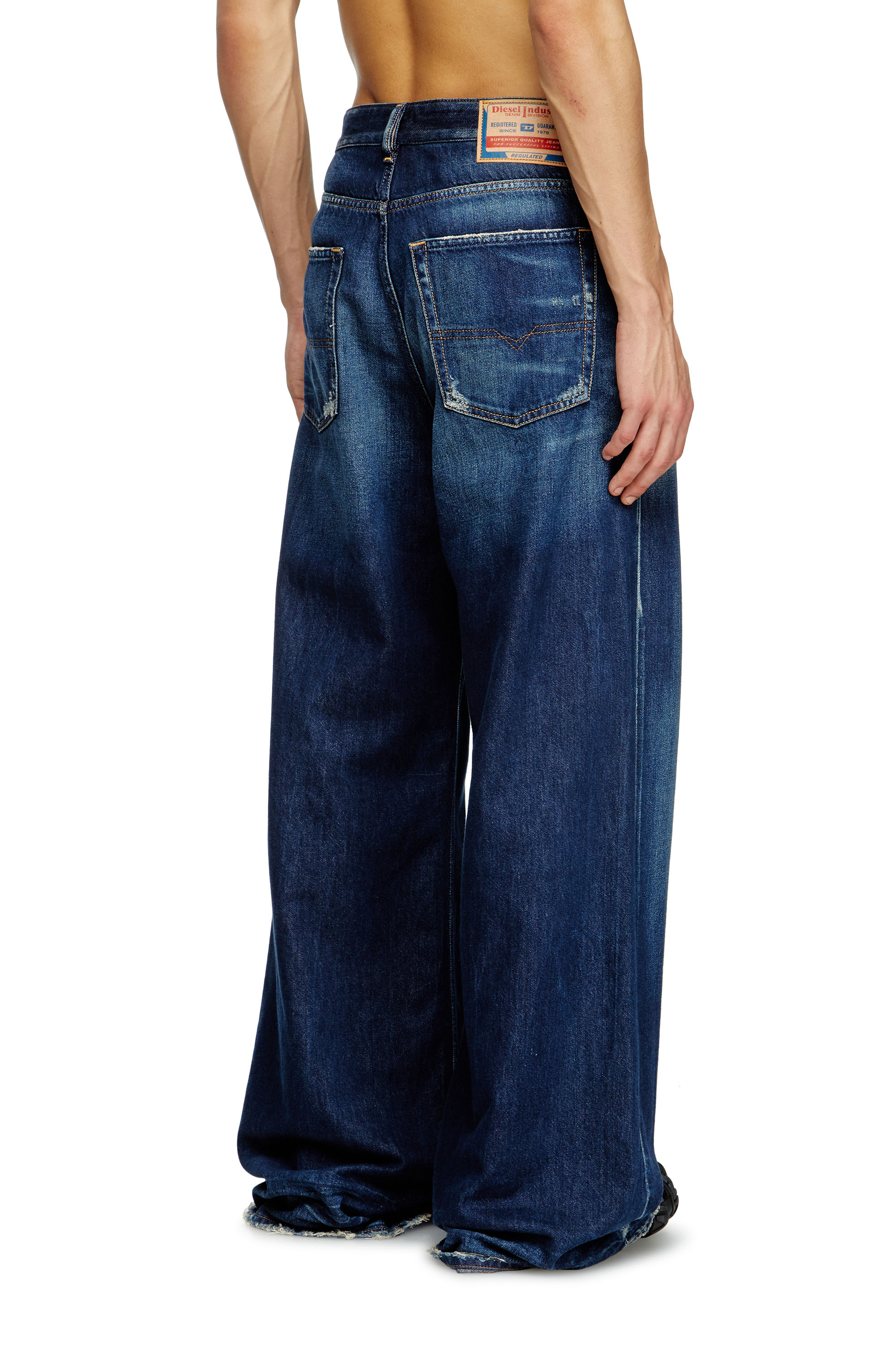 Relaxed Jeans D-Rise 09M06, Dark Blue Diesel - Man's Relaxed Jeans D-Rise 09M06, Dark Blue - 4
