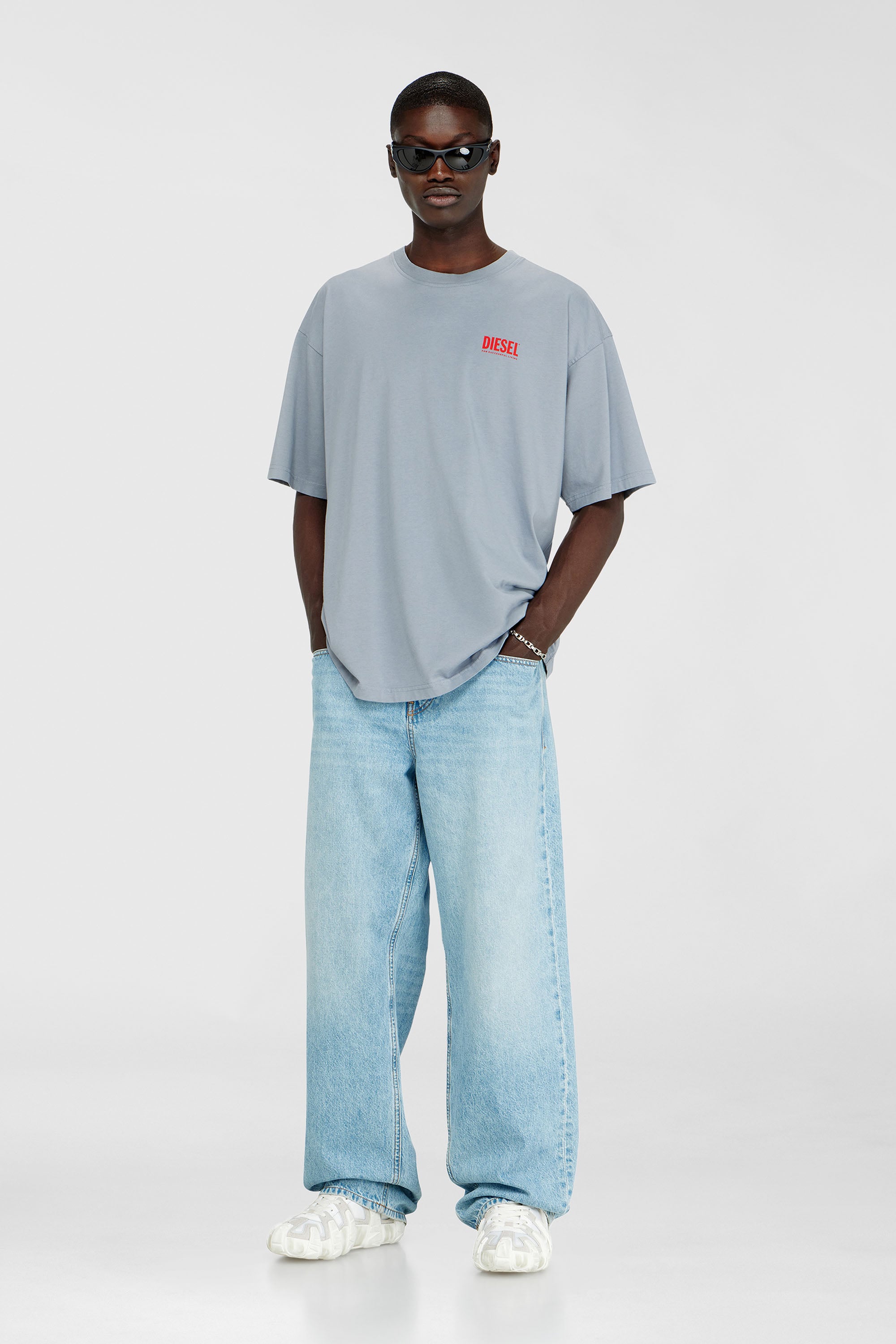 Cotton T-shirt with Diesel Biscotto print