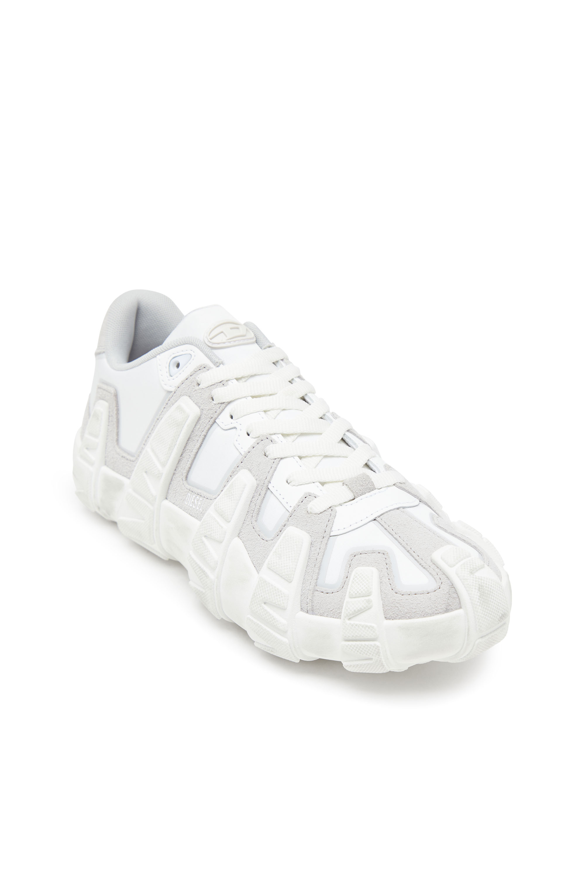 S-D-GRIFFE LOW, White/Grey Diesel - S-D-GRIFFE LOW, Man's S-D-Griffe - Nylon sneakers in White/Grey - 6