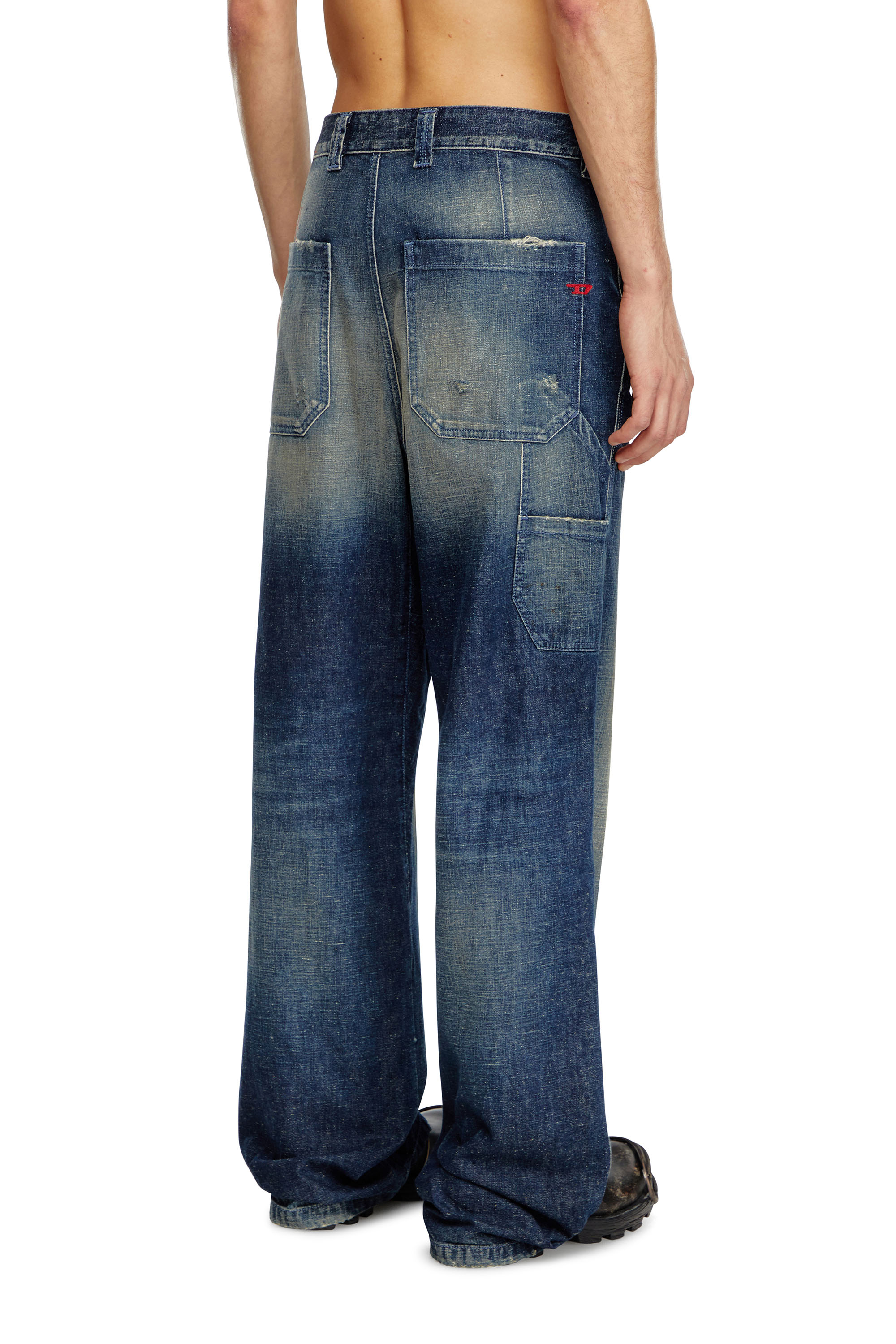 Diesel - Man's Relaxed Jeans D-Livery 09J91, Dark Blue - 2