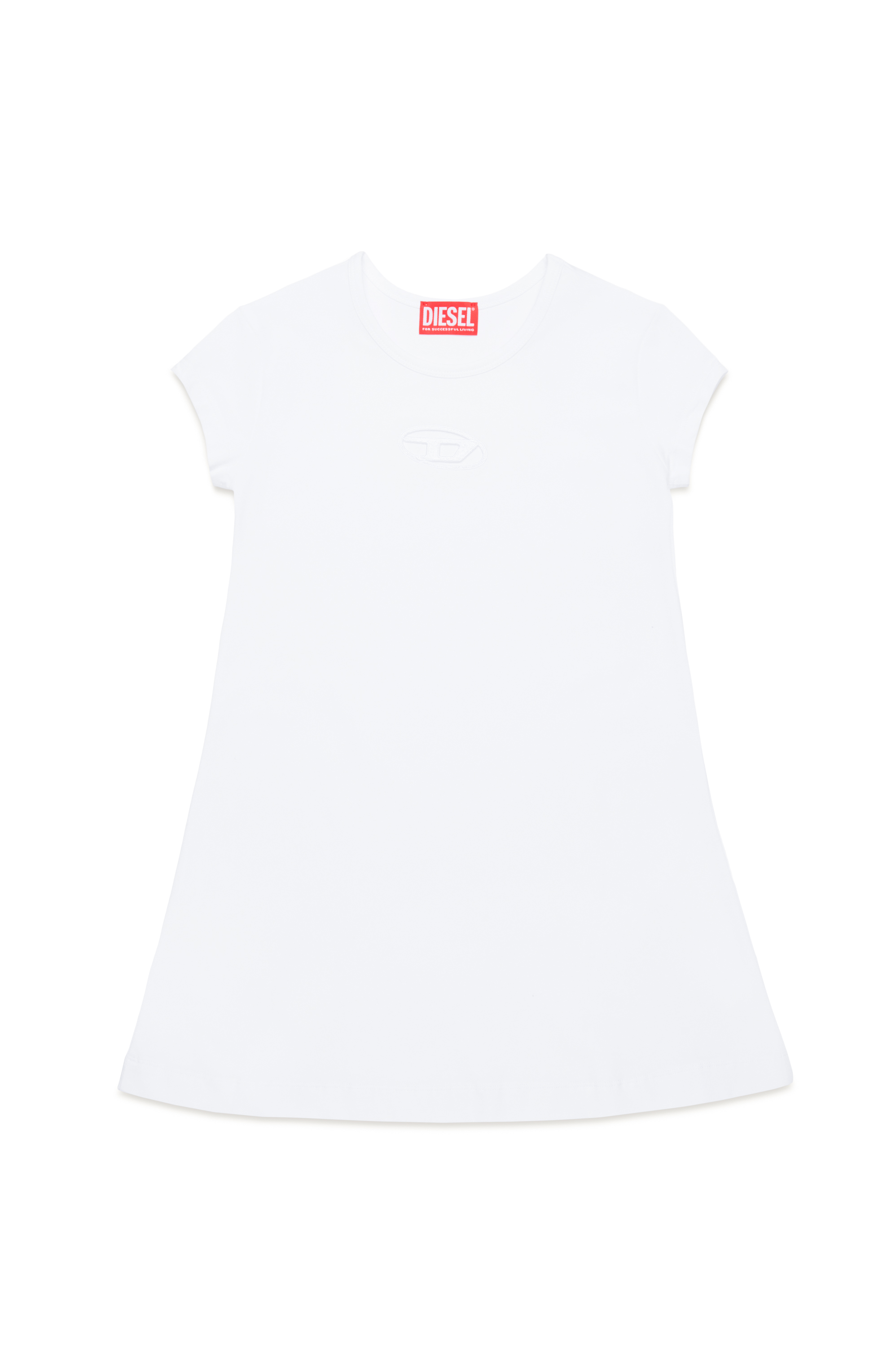 Diesel - DANGIELAM, Woman's T-shirt dress with cut-out Oval D logo in null - 1