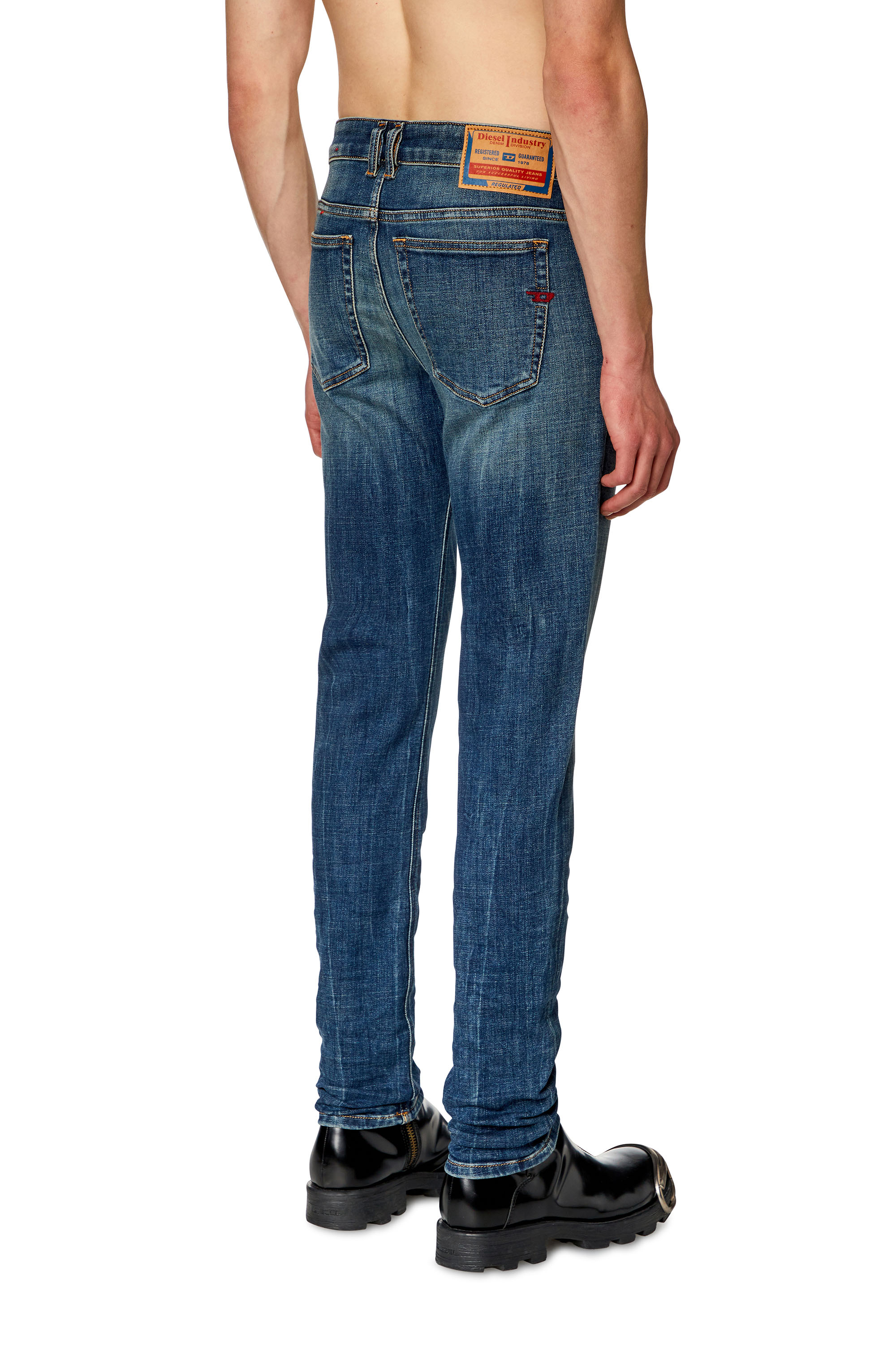 Diesel - Man's Skinny Jeans 1979 Sleenker 09H67, Dark Blue - 4