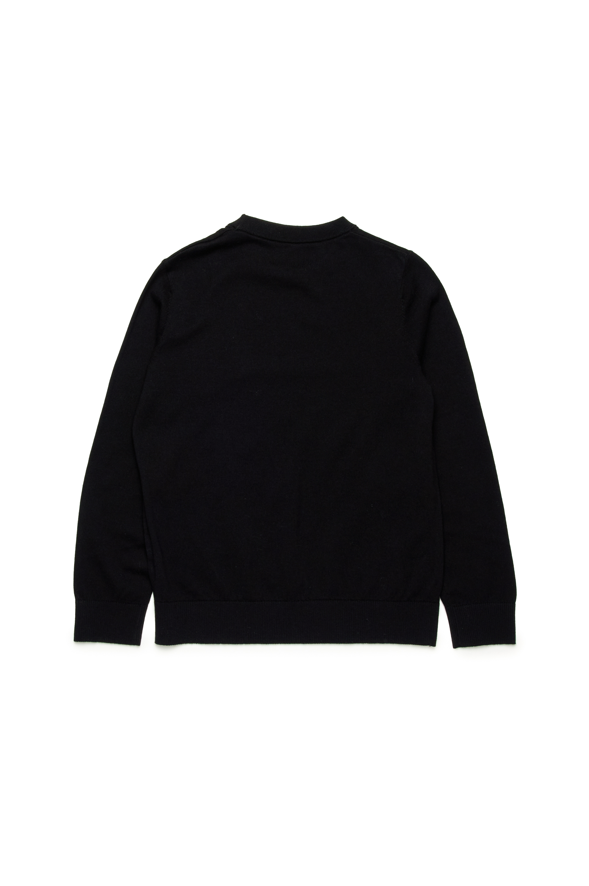 Diesel - KVIERI, Man's Cotton jumper with Oval D embroidery in Black - 2