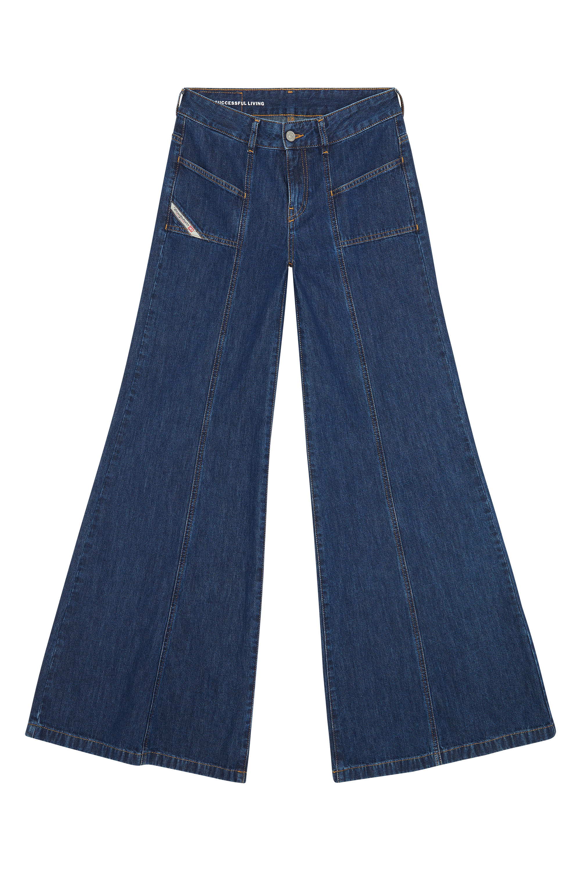 Diesel - Bootcut and Flare Jeans D-Aki 09H99, Dark Blue - Image 4