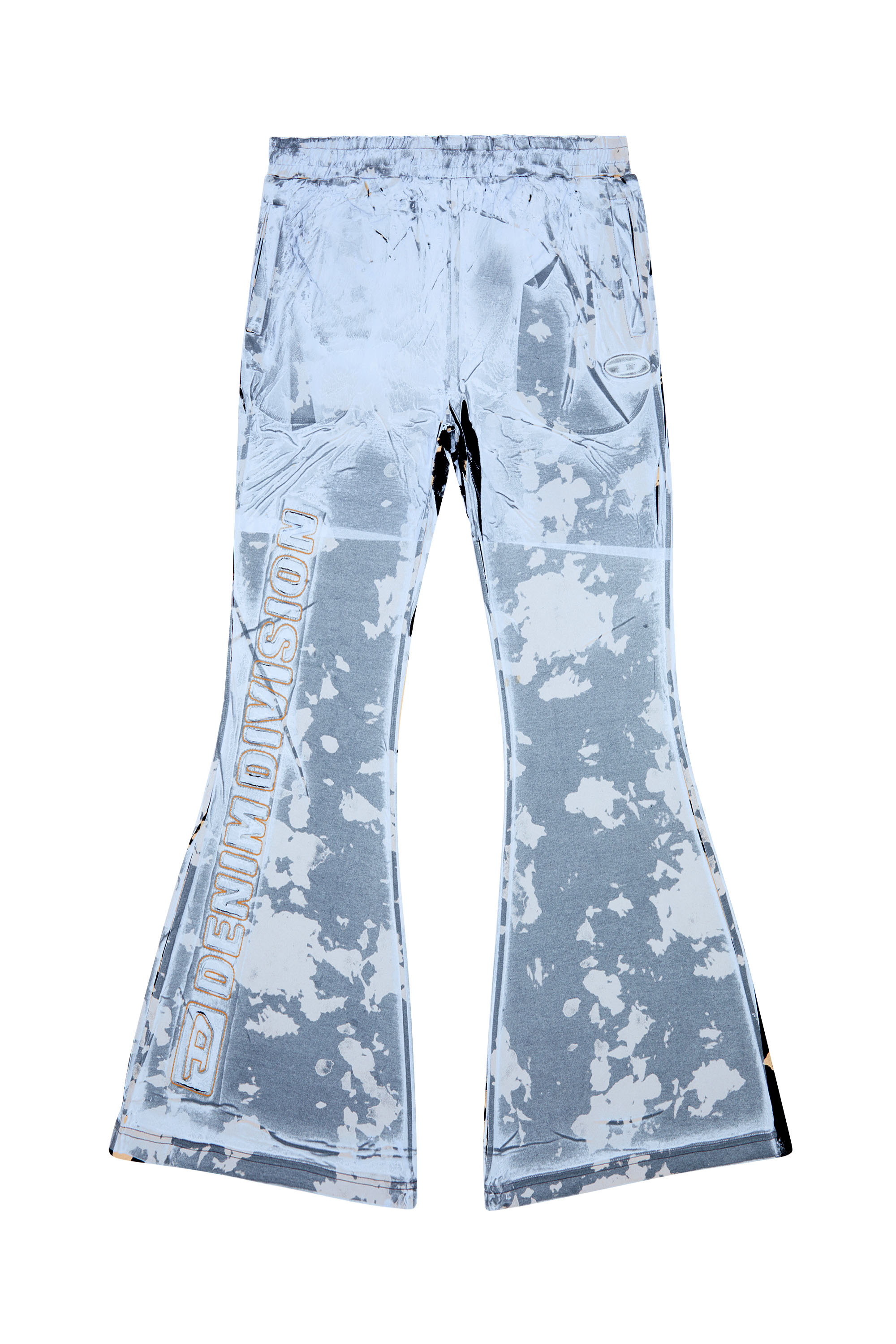 Diesel - P-BELB-P1, Unisex Flared track pants in coated jersey in Blue - Image 7