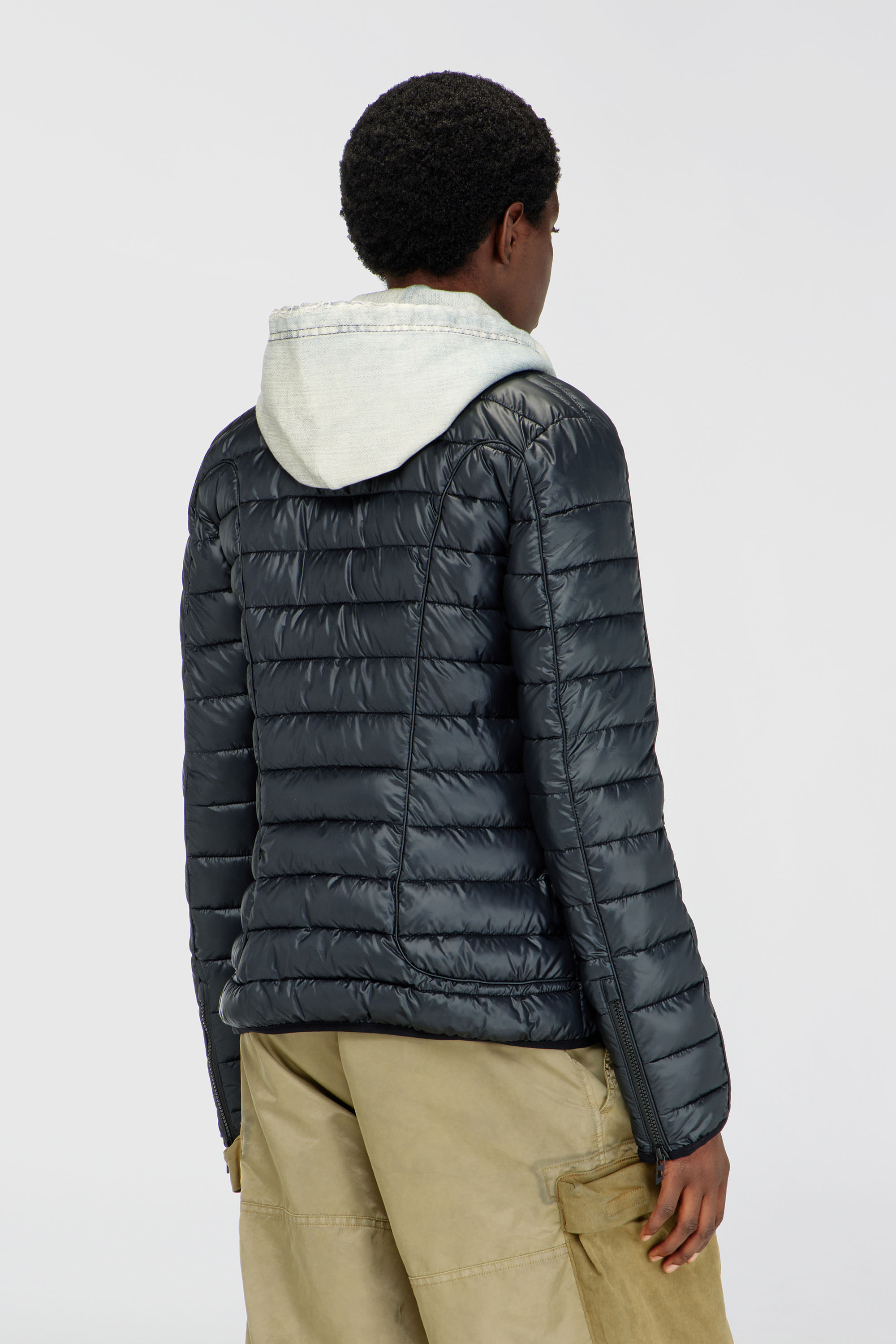 Diesel - W-PILOT-FEM, Woman's Puffer jacket with biker details in Black - 4