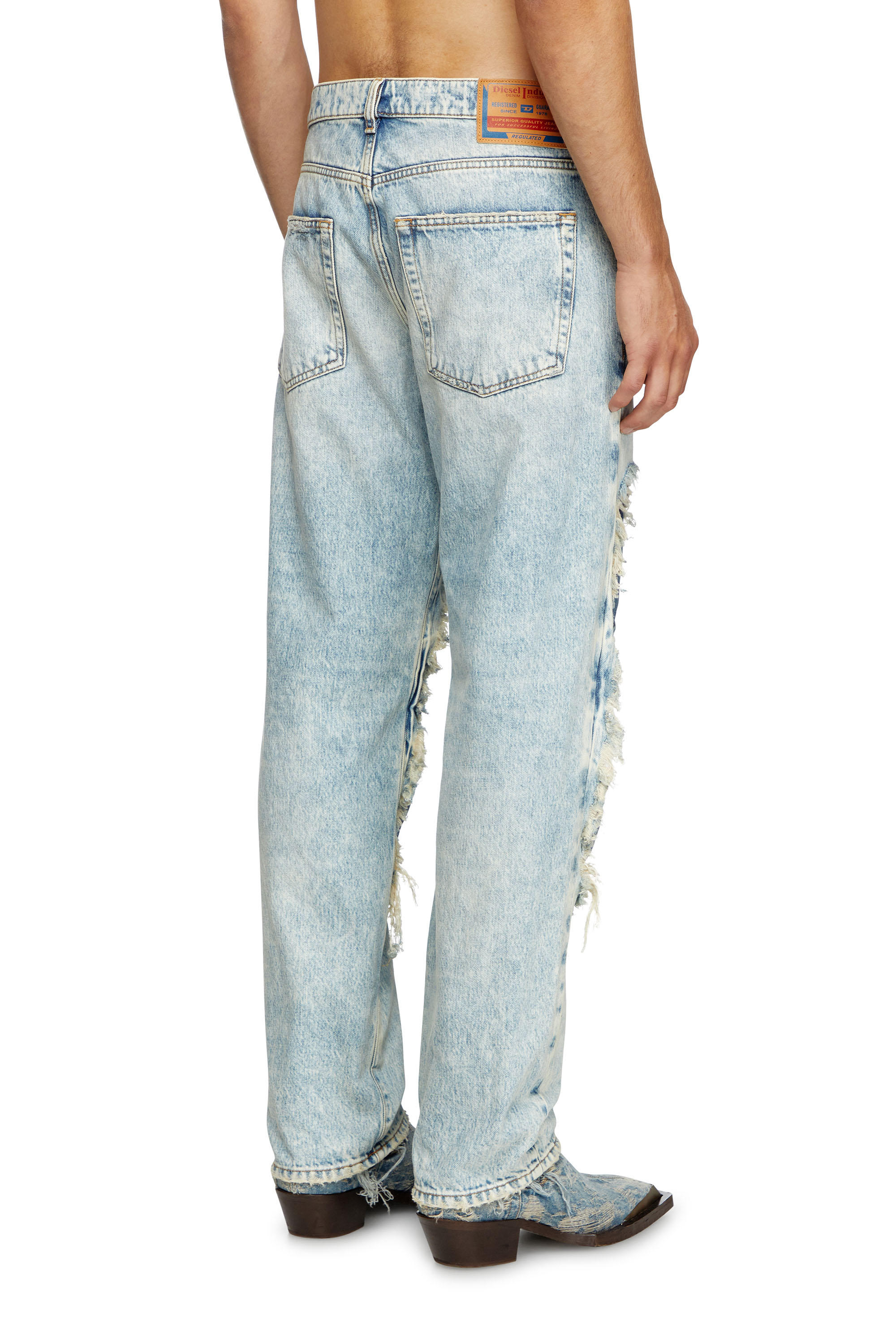 Diesel - Unisex's Straight Jeans D-Fire 0AJEN, Light Blue - 3