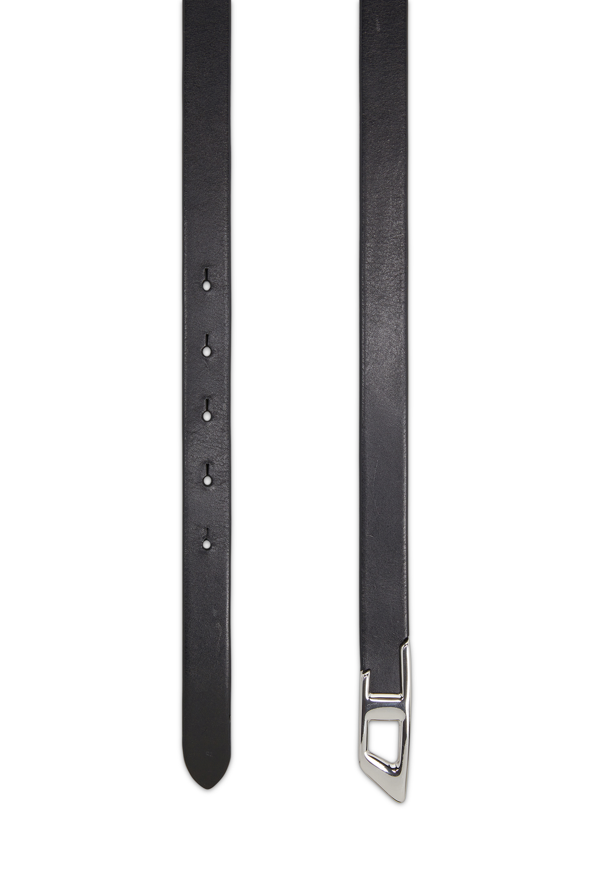 Diesel - B-D LOGO 2.0 20, Woman's 2 cm leather belt with 3D logo buckle in Black - 5