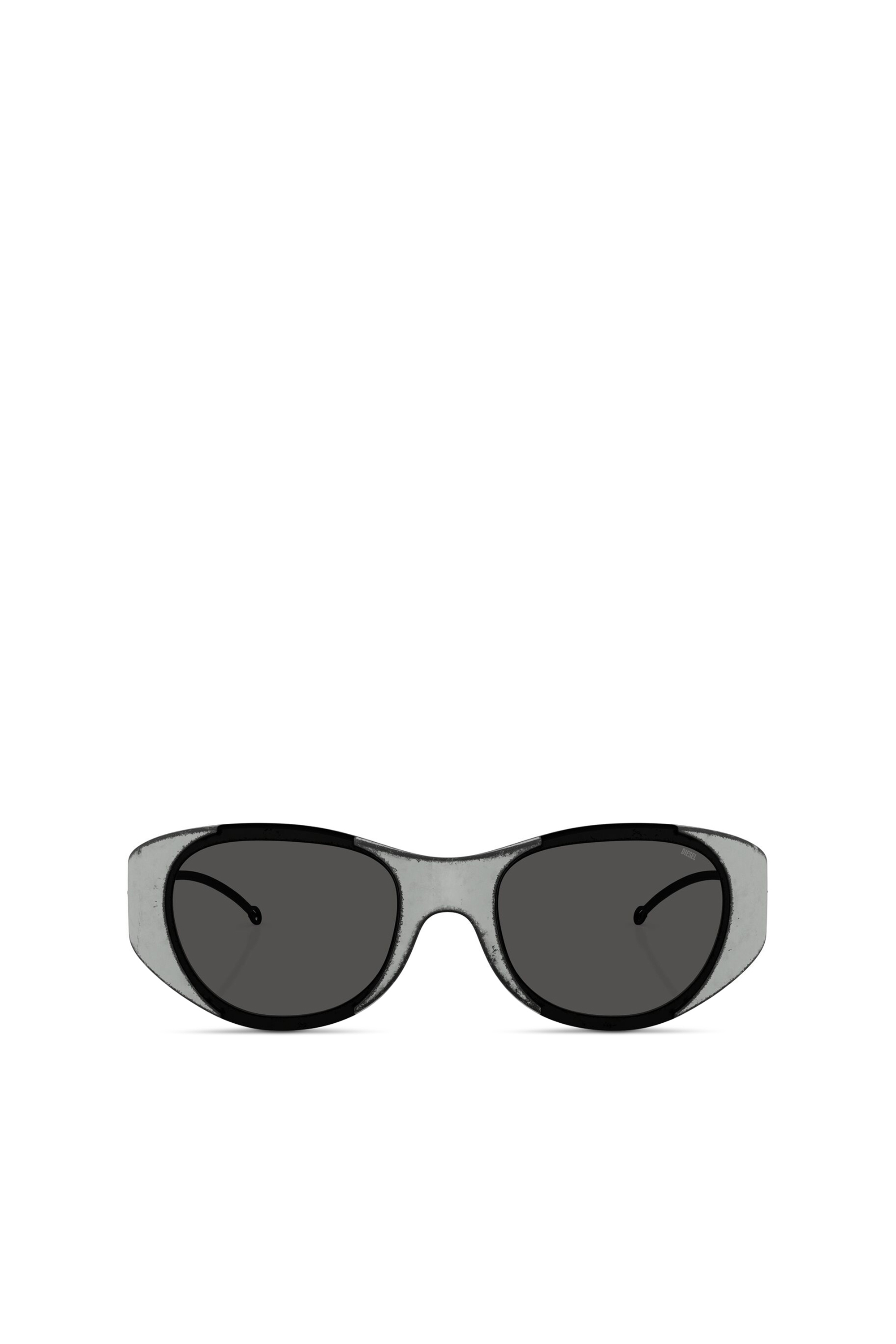 Diesel - 0DL3003, Unisex's Iconic oval sunglasses in Black/Grey - 2