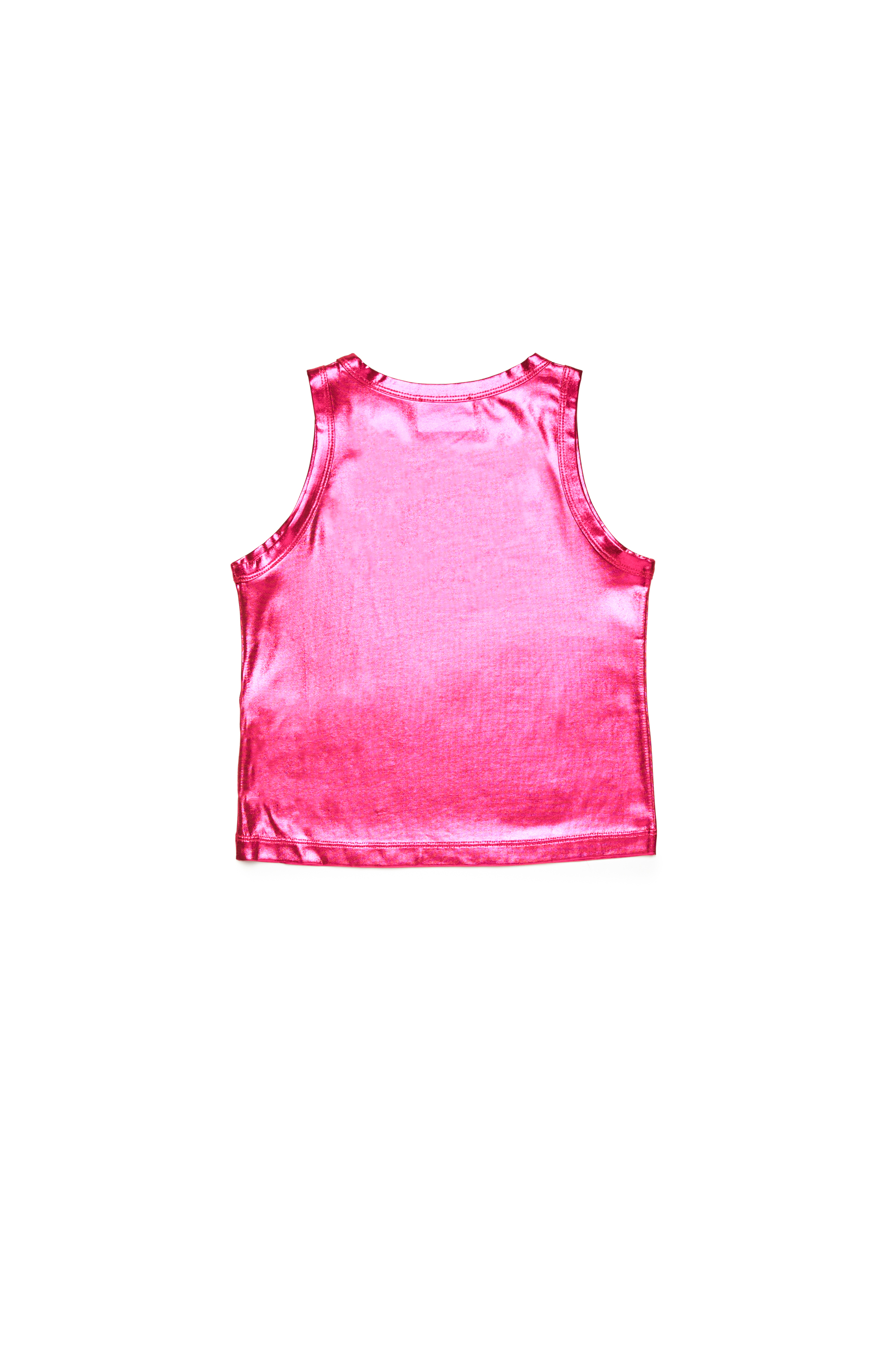 Diesel - TLYNYS, Woman's Metallic tank top with cut-out logo in Pink - 2