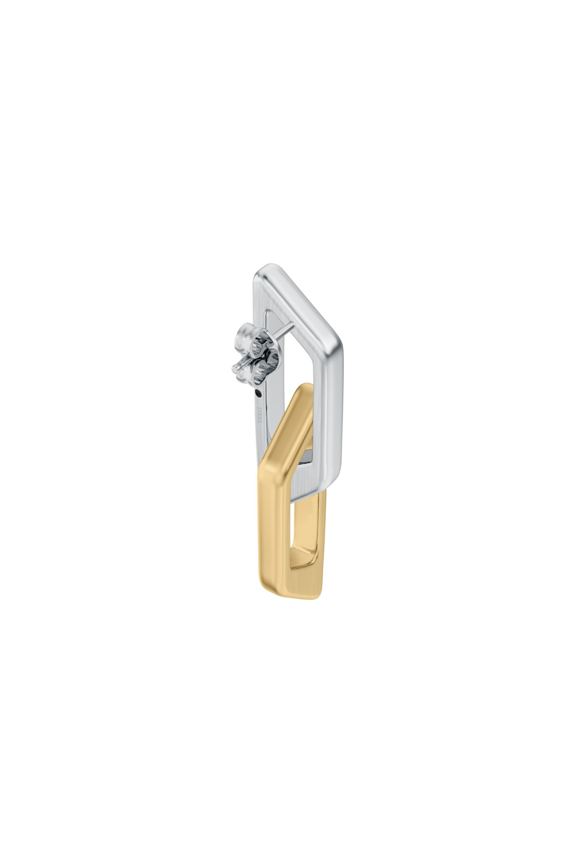 Diesel - DX1685931  JEWELLERY, Unisex's Stainless steel drop earring in Silver/Gold - 3