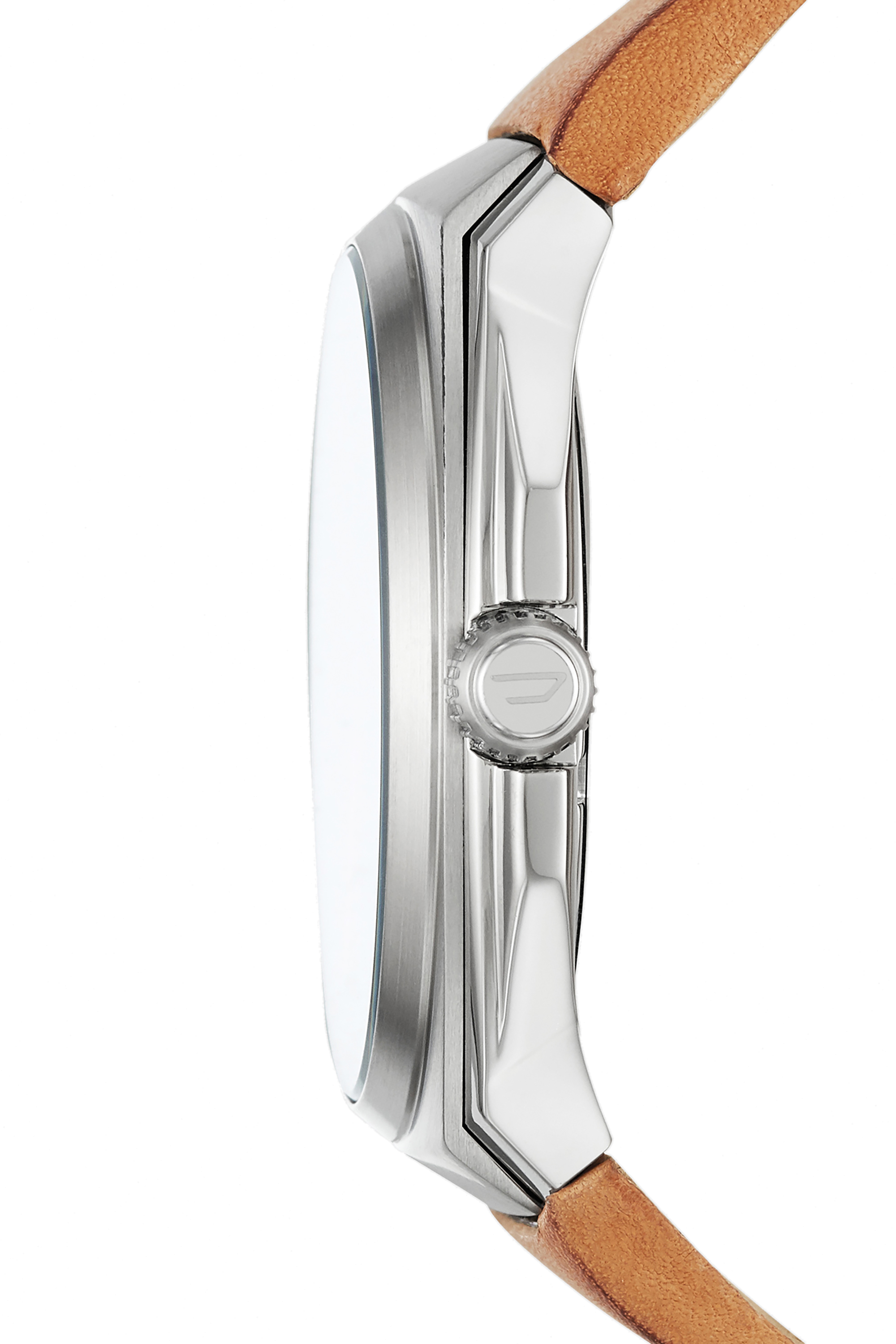 Diesel - DZ1883, Man's Stigg three-hand brown leather watch in Black/Brown - 2