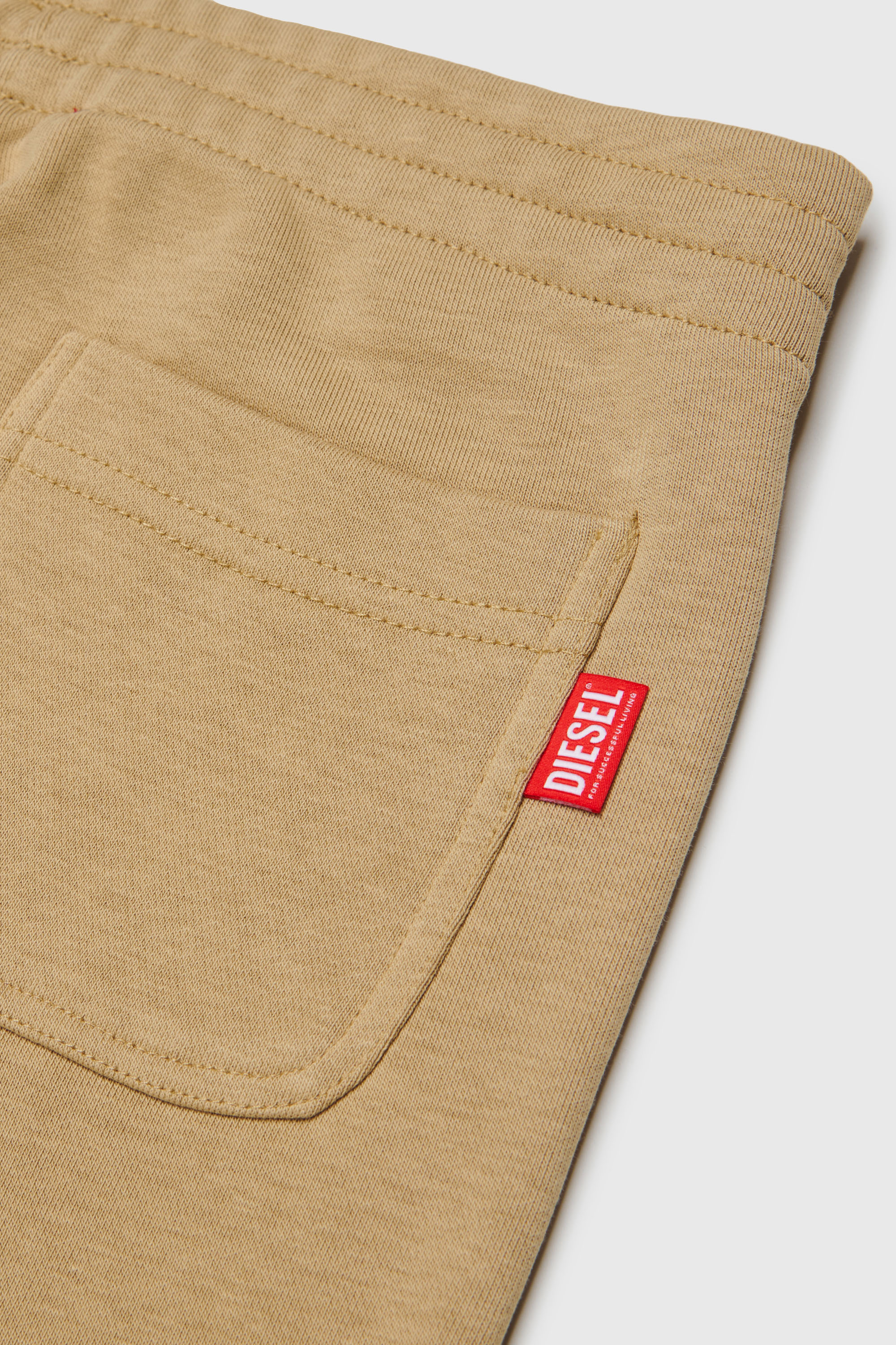 Diesel - PRES, Man's Sweatpants with cut-off logo print in Brown - 4