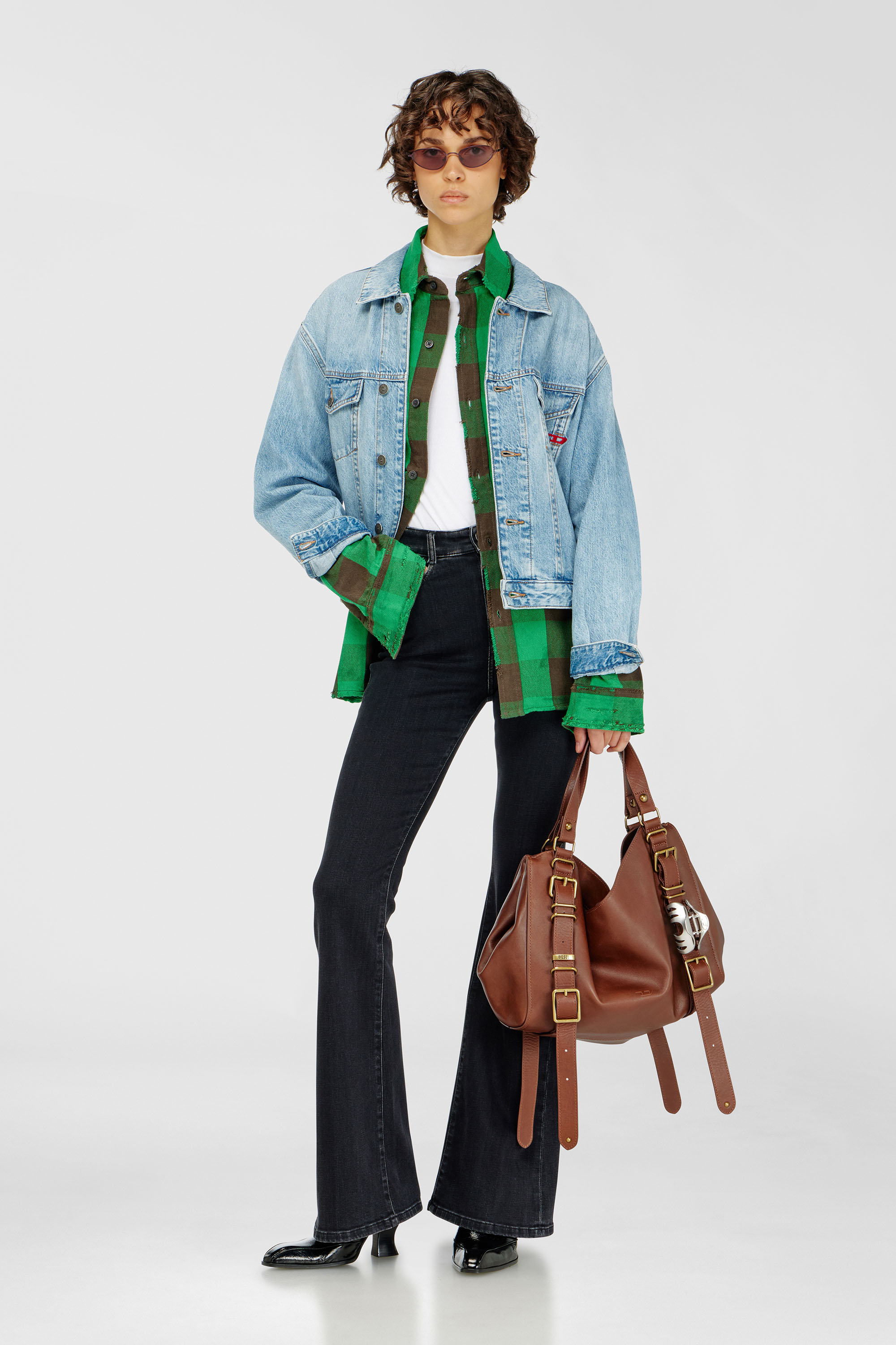 Diesel - D-RANGER, Unisex's Trucker jacket in denim in Light Blue - 7