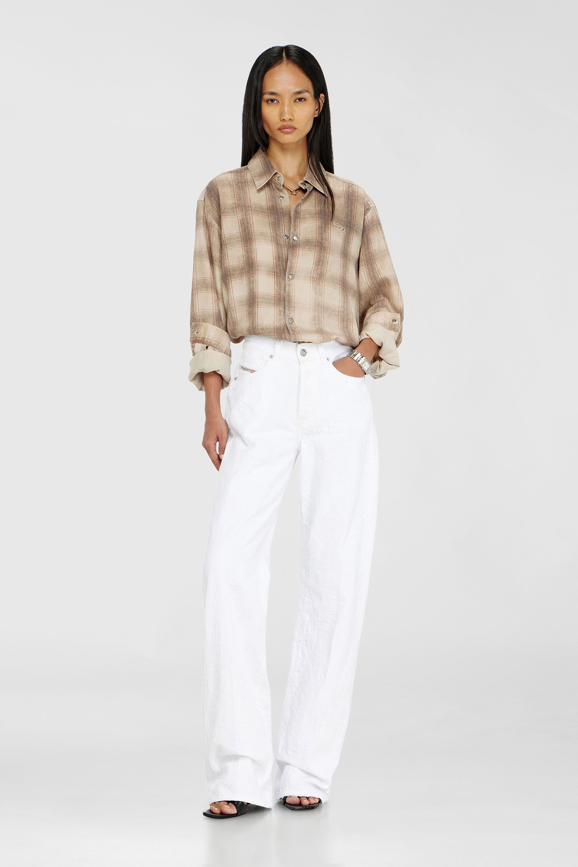 Diesel - Woman's Regular Jeans 1971 D-Sent 007EX, White - 1