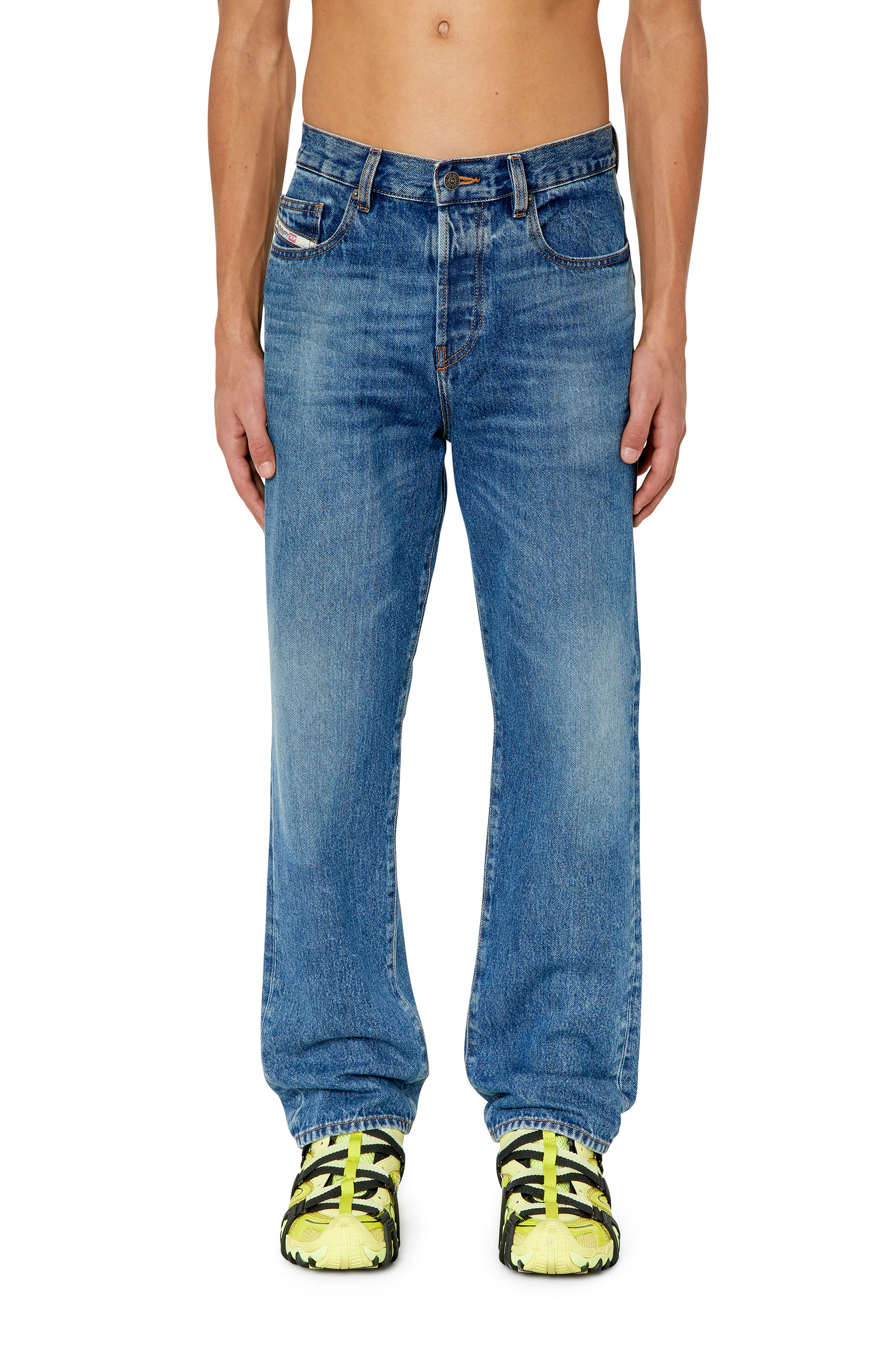 Diesel - 2020 D-Viker 0GYCT Straight Jeans, Medium blue - Image 1