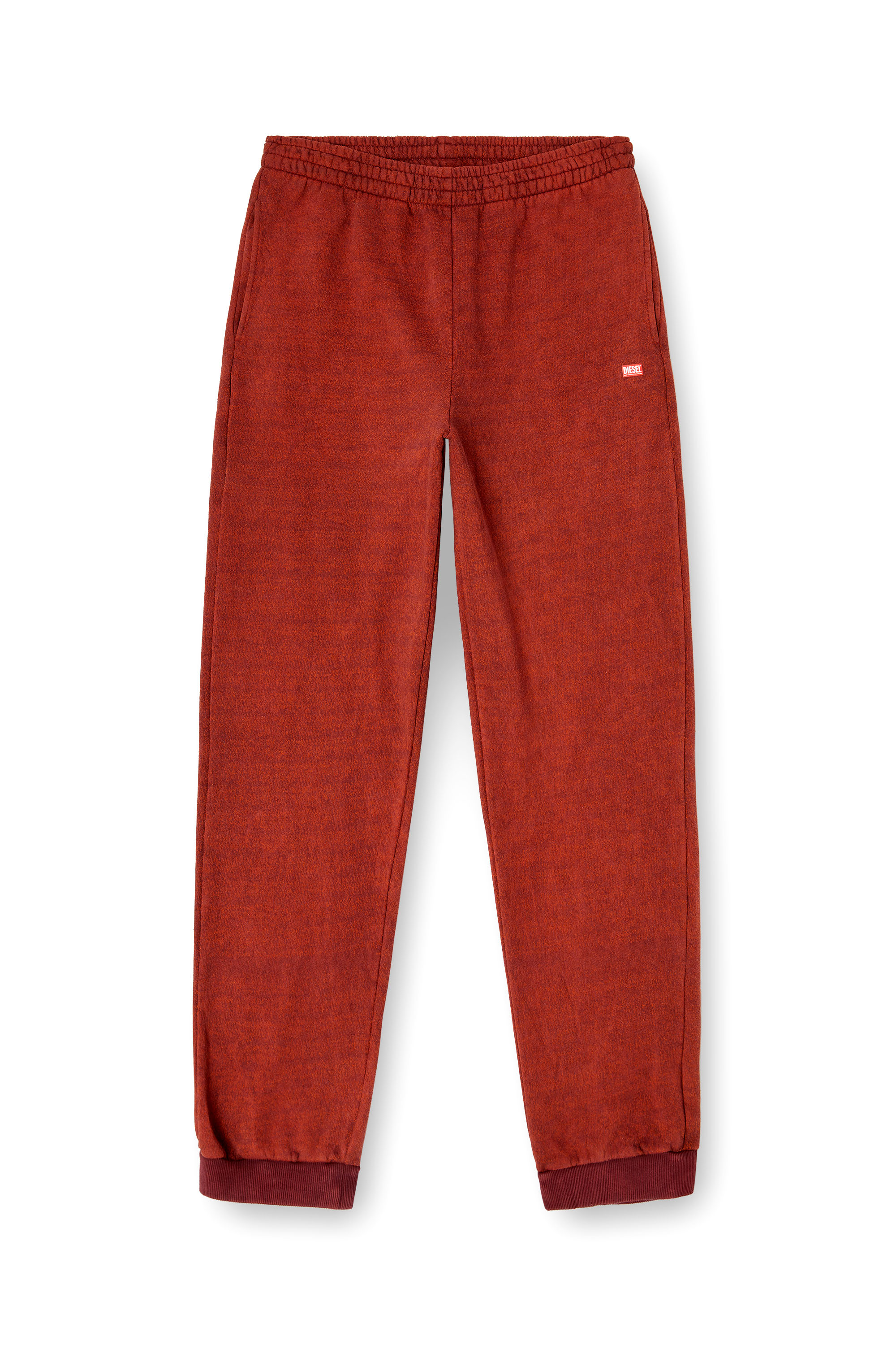 Diesel - P-MARKY-CUFF, Man's Drawstring pants with ribbed trim in Red - 3