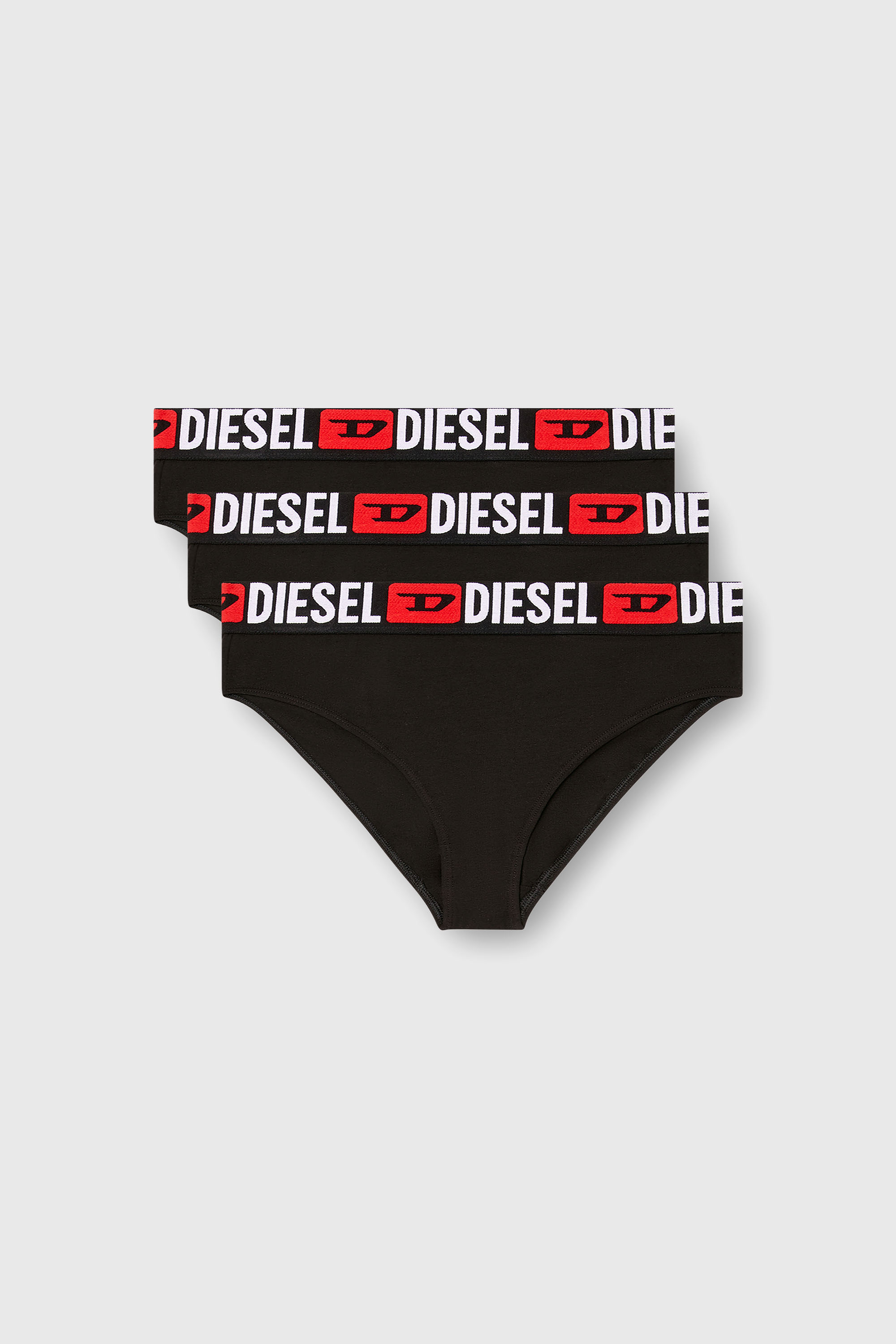 Diesel - SAM-D-CORE-3PACK, Woman's Three-pack briefs with maxi-logo waist in Black - 2