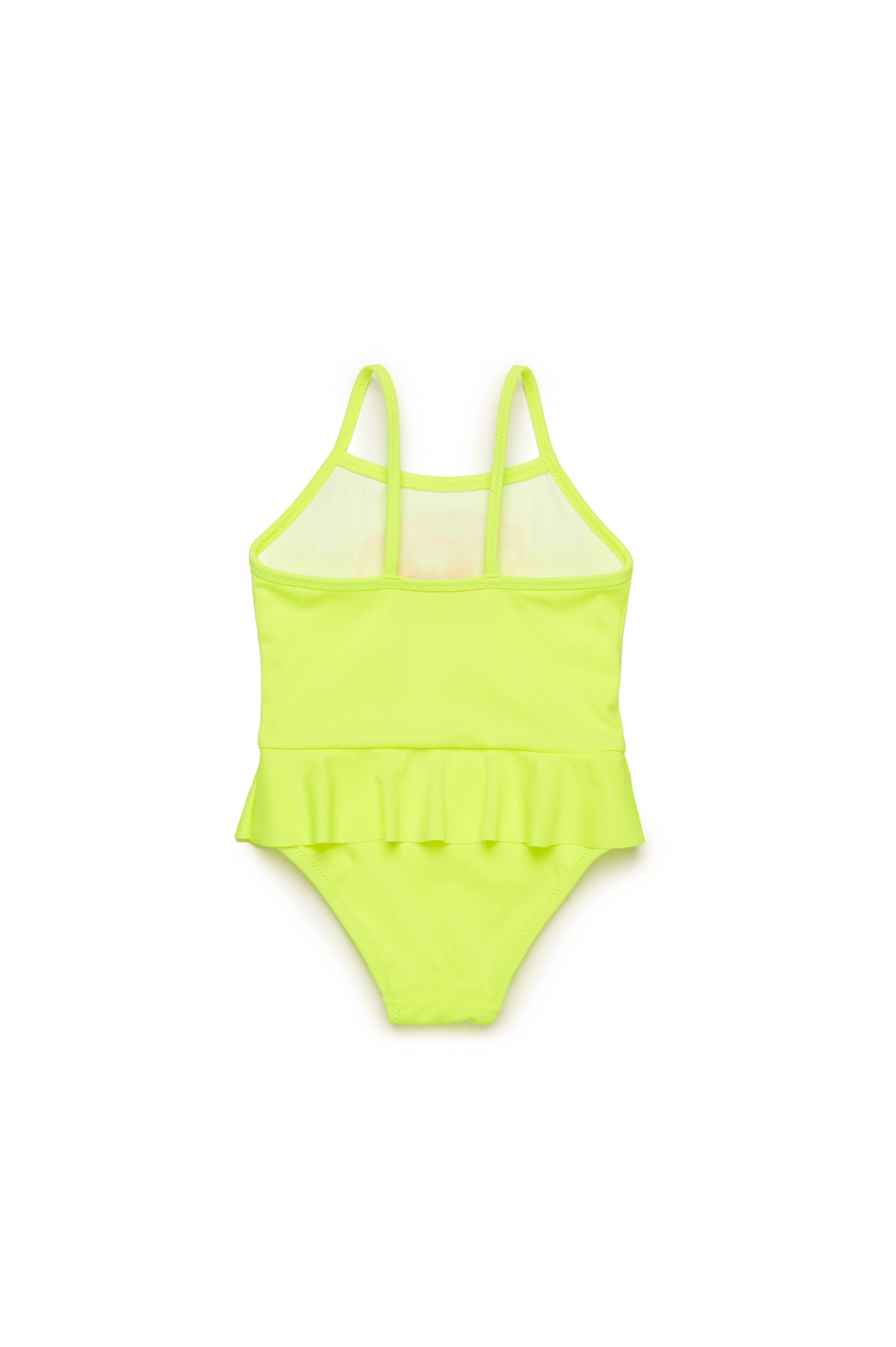 Diesel - MIAREB, Woman's Ruffled swimsuit with Oval D print in Yellow Fluo - 2