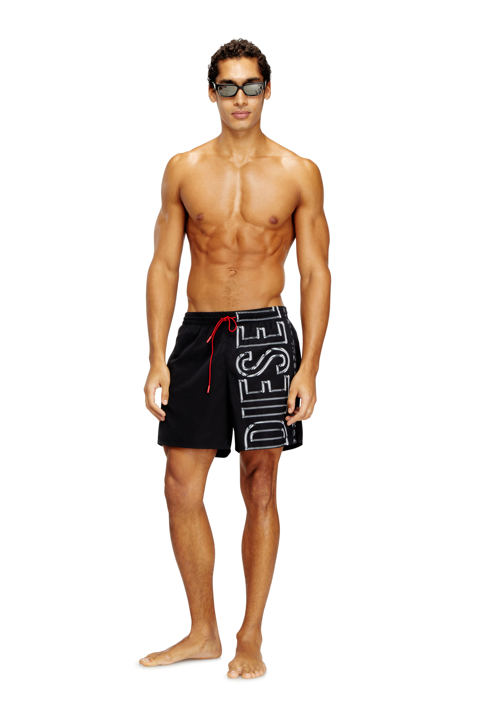 Diesel - SOCCER-41-D-CORE, Man's Swim shorts with oversized logo print in null - 2
