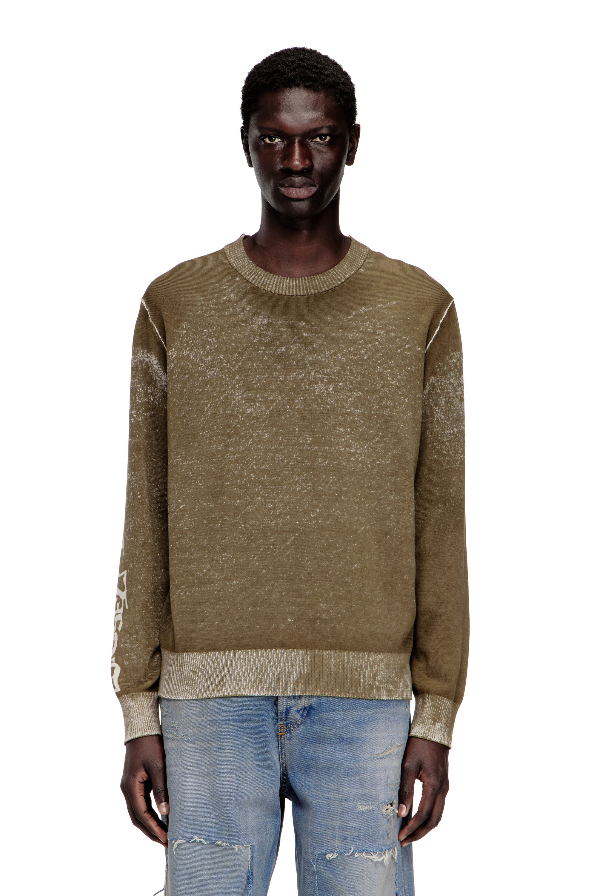 Diesel - K-YORKI, Man's Faded reverse-print jumper with lettering in null - 1