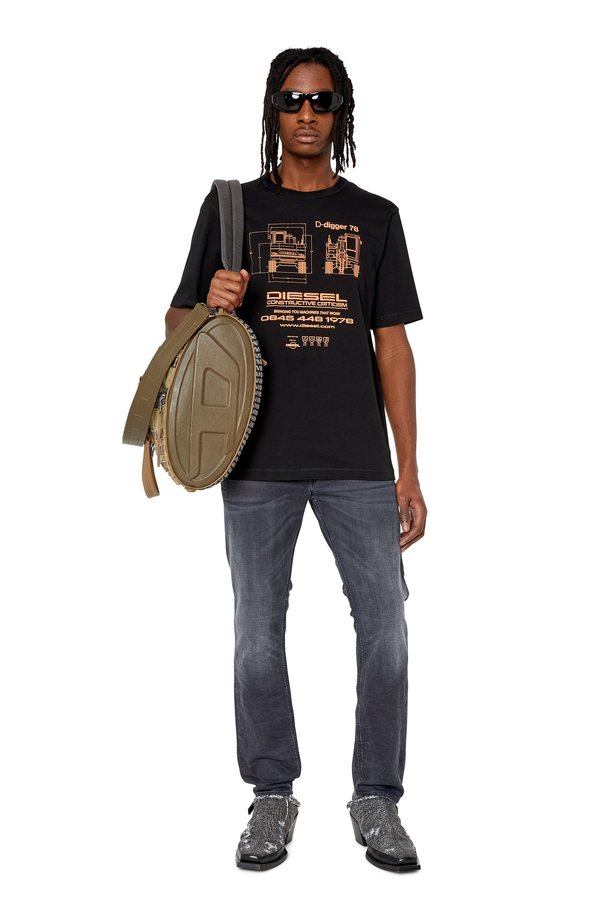 Diesel - T-JUST-SLITS-G1, Black - Image 2