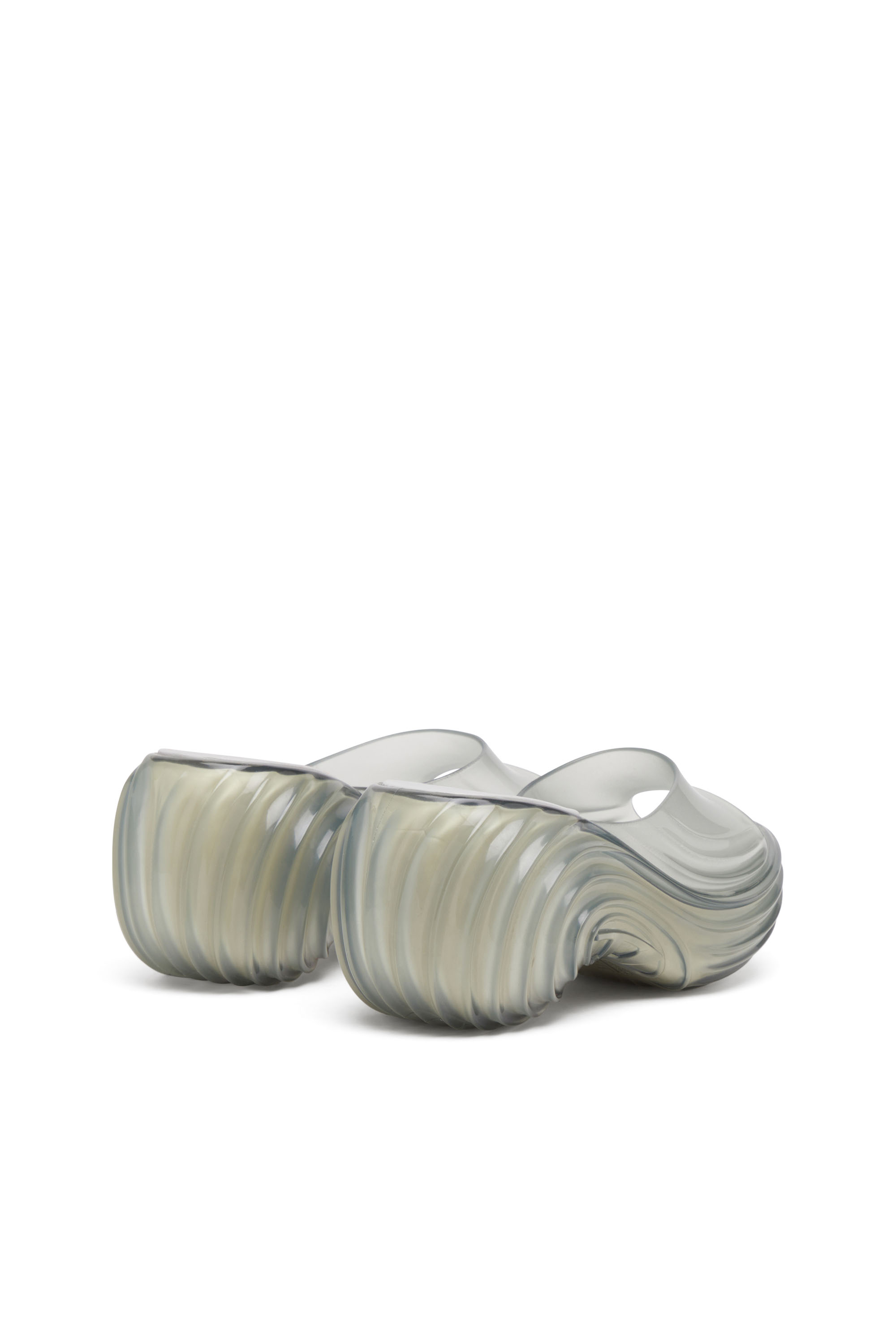 MELISSA QUANTUM PLATFORM, Light Grey Diesel - MELISSA QUANTUM PLATFORM, Woman's Platform mule in Melflex® in Light Grey - 3