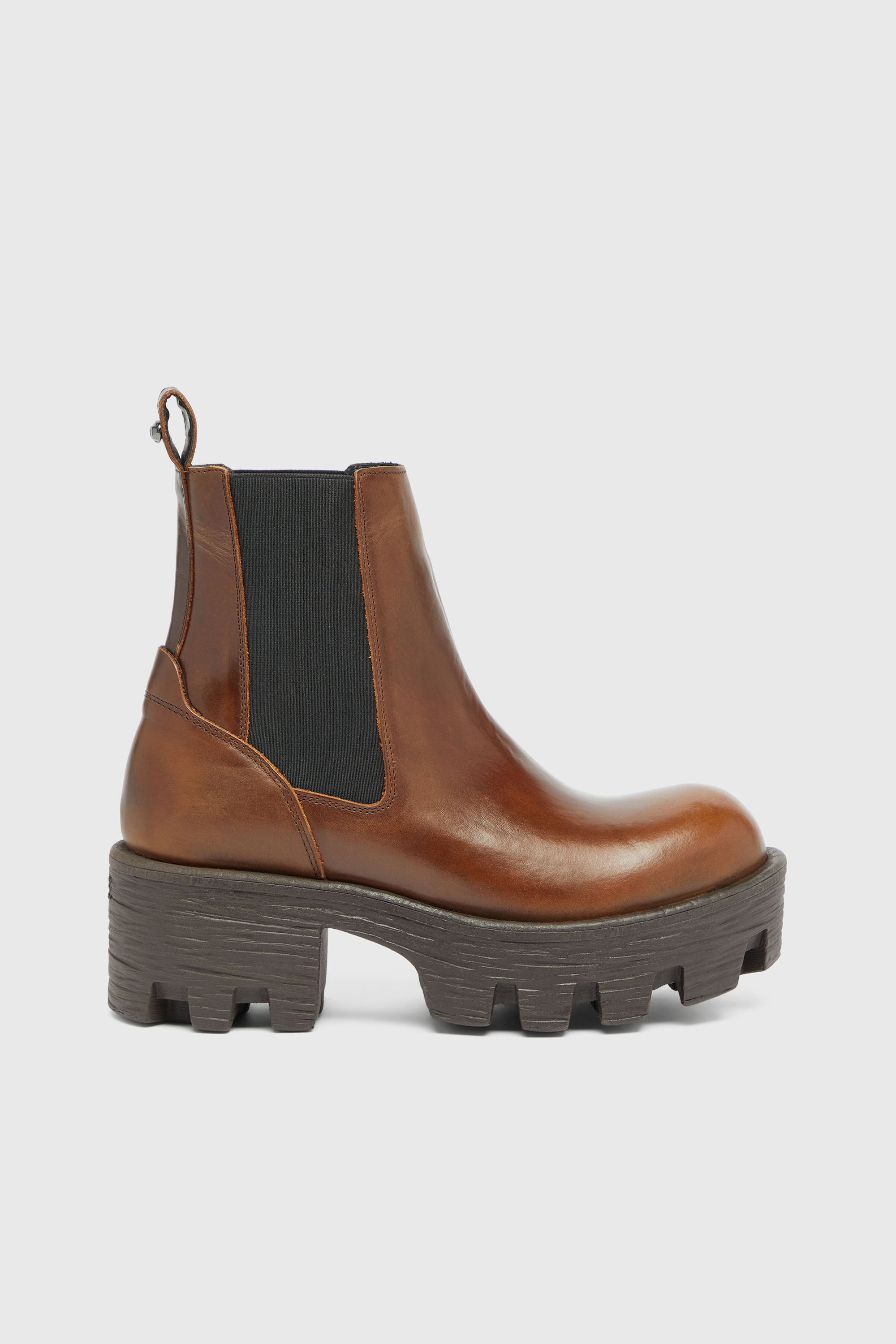 Diesel - D-HAMMER CHUNKY W, Woman's D-Hammer-Chelsea boots in leather in Brown - 1
