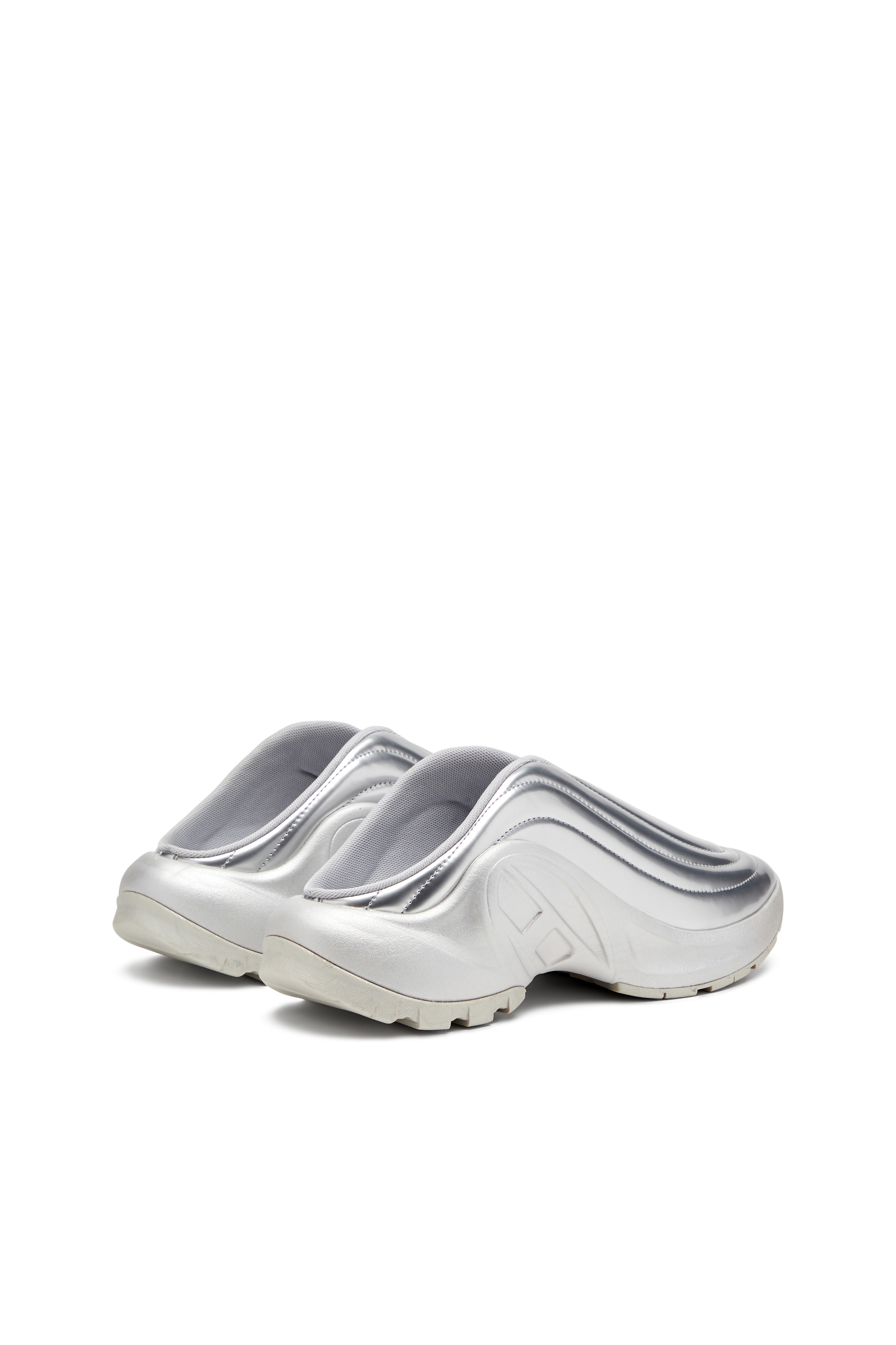 Diesel - S-D-RUNNER MULE X, Unisex's Metallic mules in Silver - 4