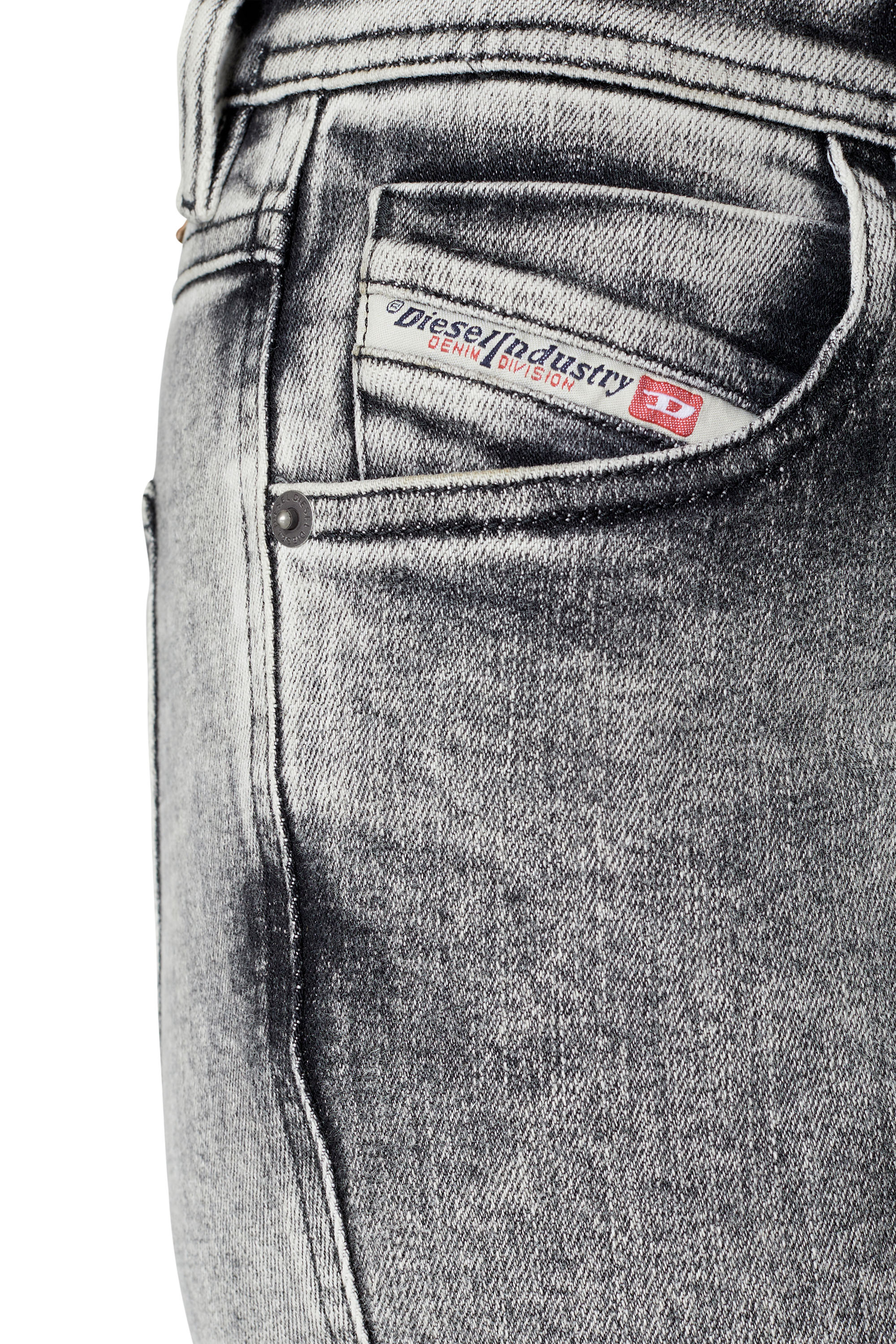 Diesel - 2015 BABHILA 09D89 Skinny Jeans, Light Grey - Image 3