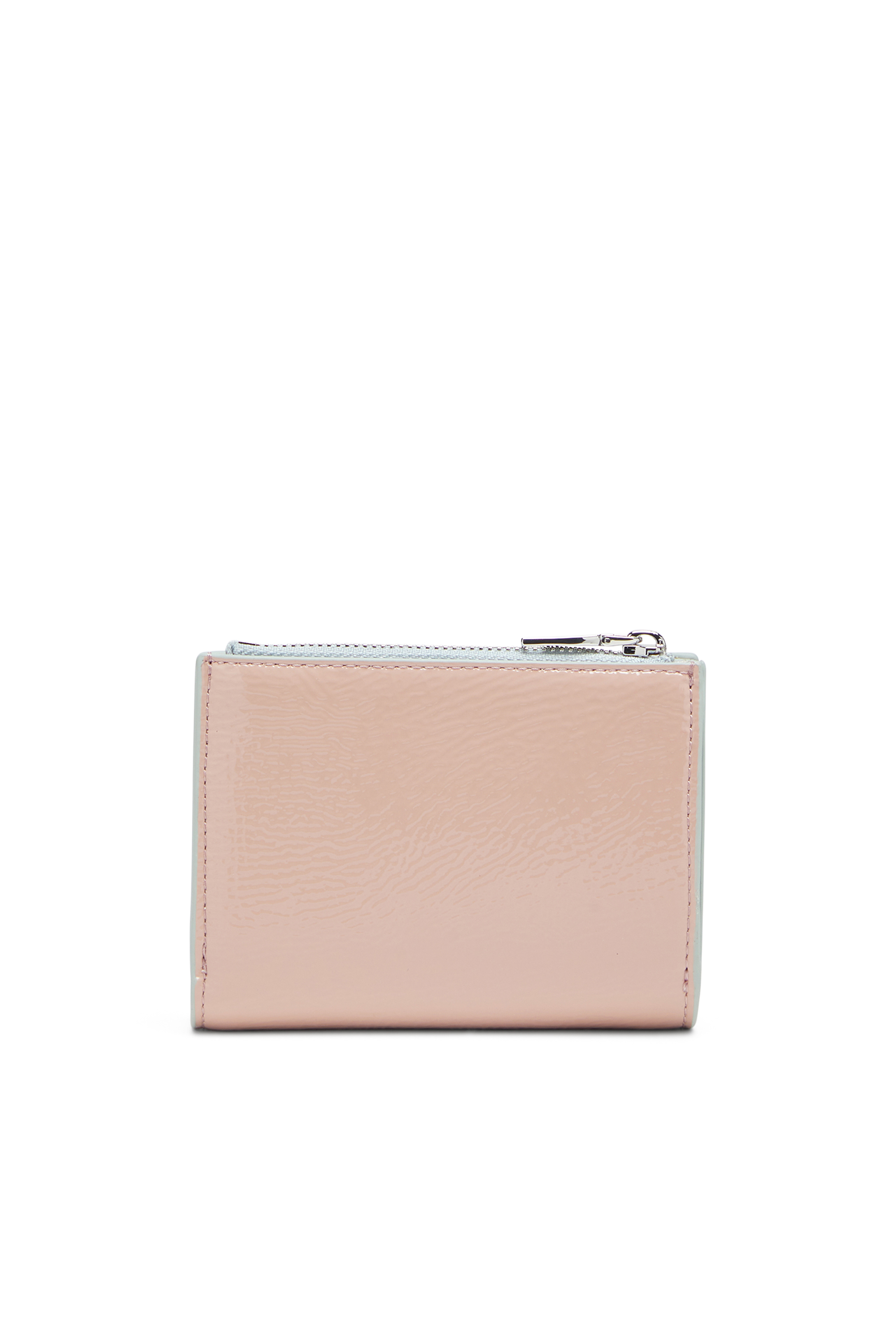Diesel - 1DR BI-FOLD ZIP II, Woman's Small wallet with patent-effect finish in Pink - 2