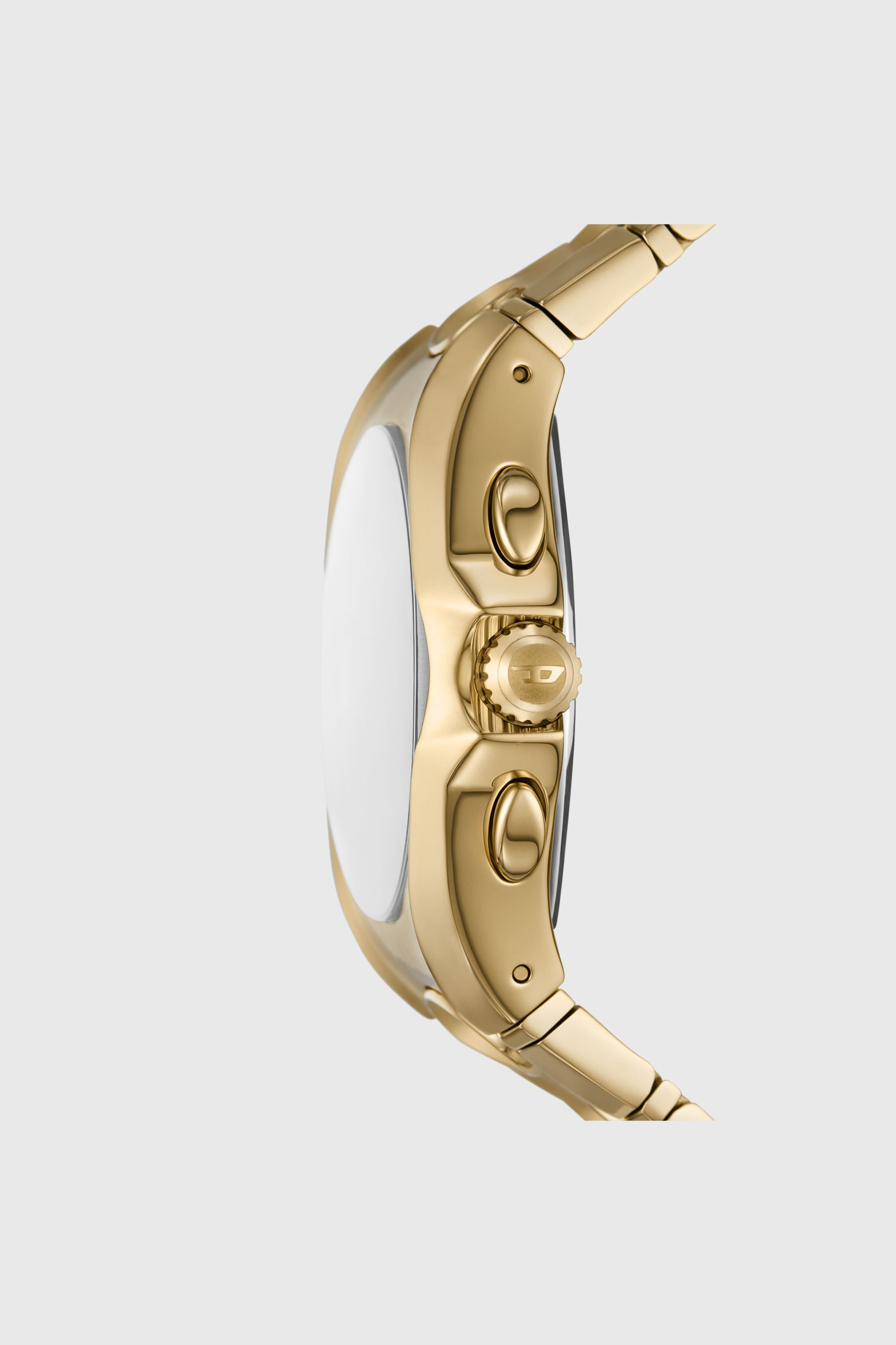Diesel - DZ4695 WATCH, Man's D-Curve gold-tone stainless steel watch in Gold - 3