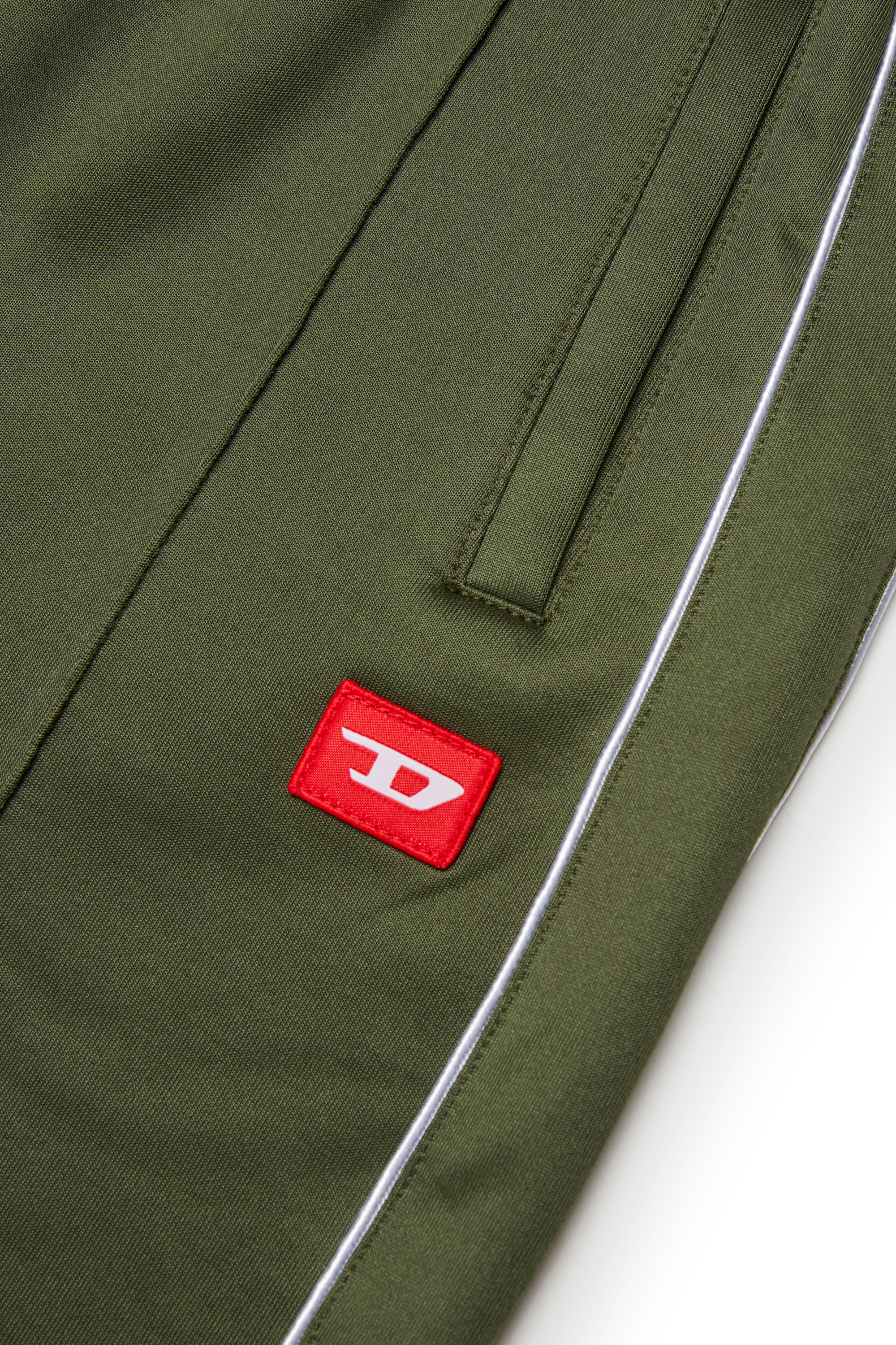 Diesel - PZAMPERD, Man's Cotton pants with side stripes in Green - 4