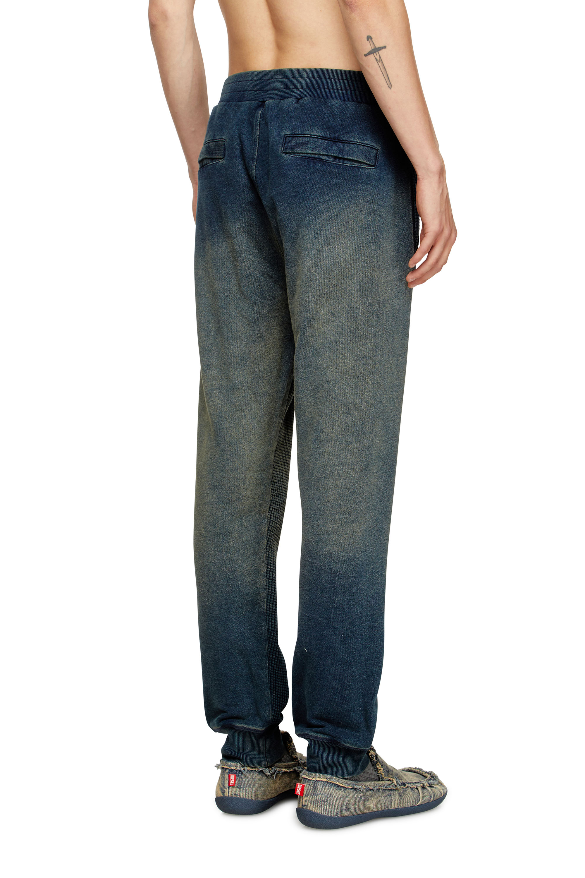 Diesel - P-WAFY, Man's Waffle track pants in Dark Blue - 4