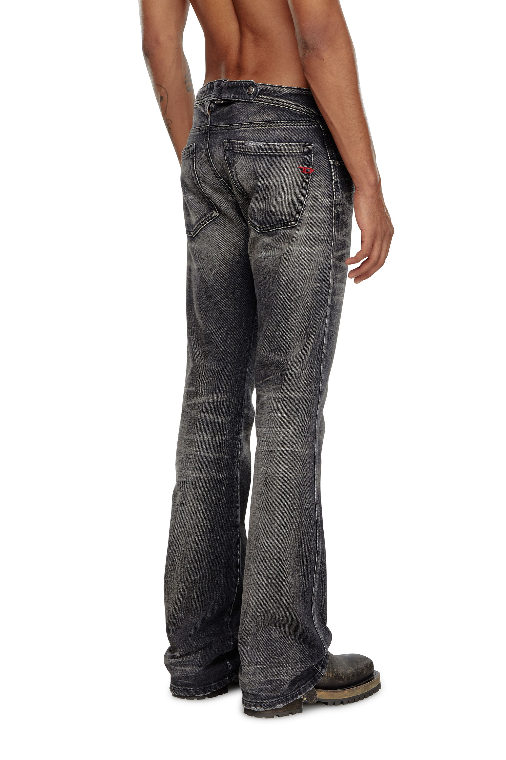 Diesel - Man Bootcut Jeans D-Backler 09J65, Black/Dark grey - Image 4