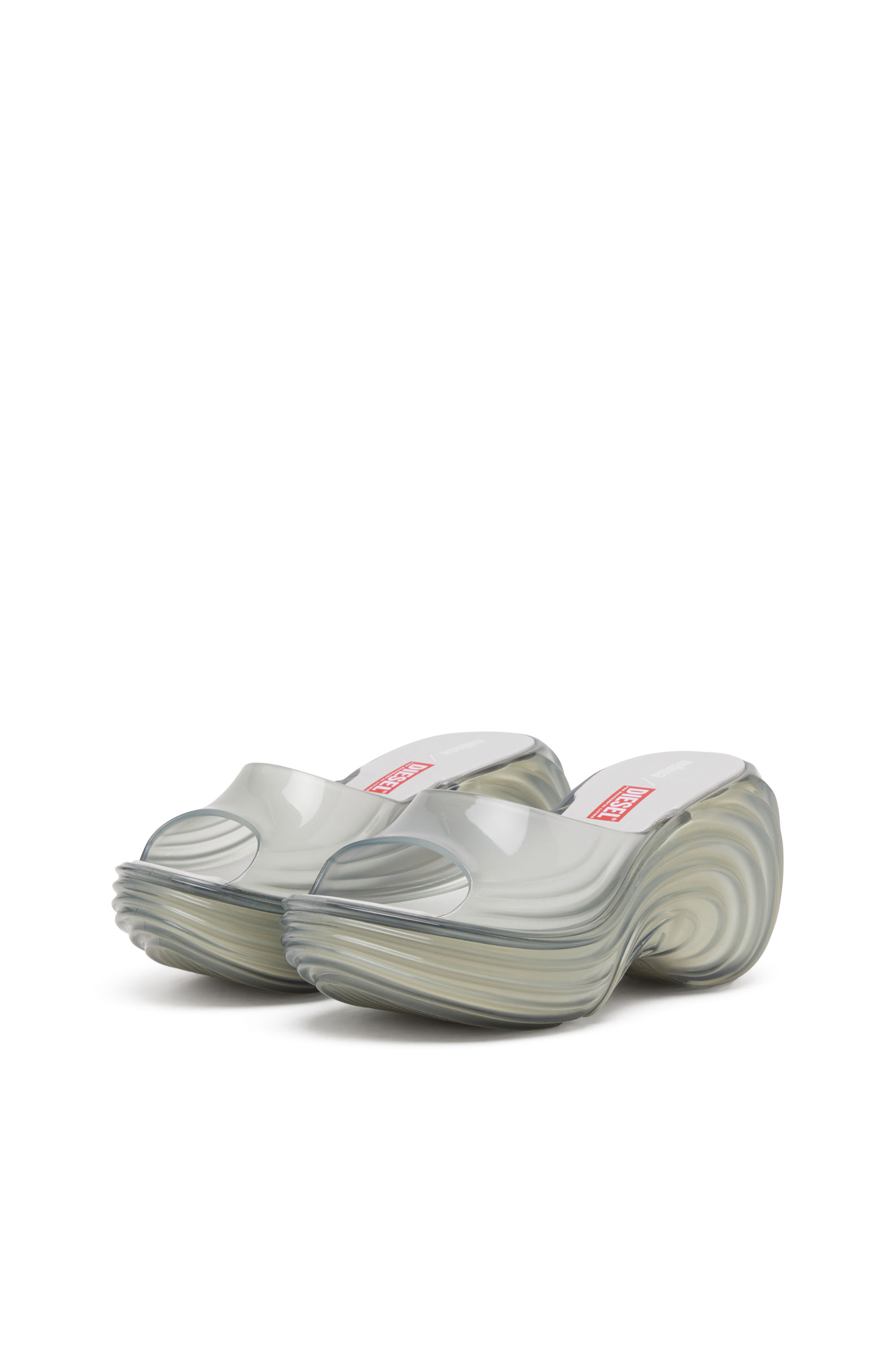 MELISSA QUANTUM PLATFORM, Light Grey Diesel - MELISSA QUANTUM PLATFORM, Woman's Platform mule in Melflex® in Light Grey - 9