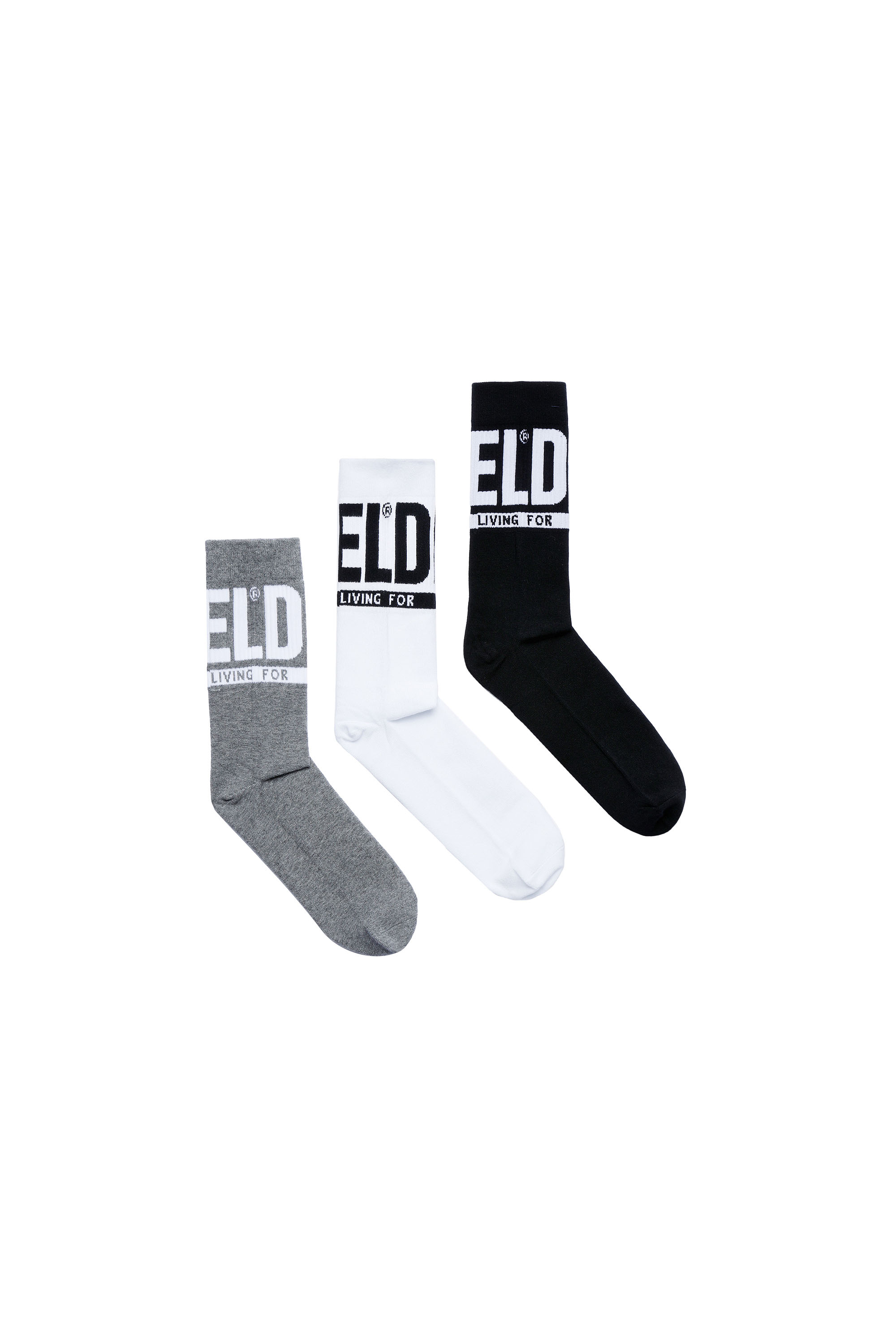 SKM-RAY-THREEPACK, Grey/White - Socks